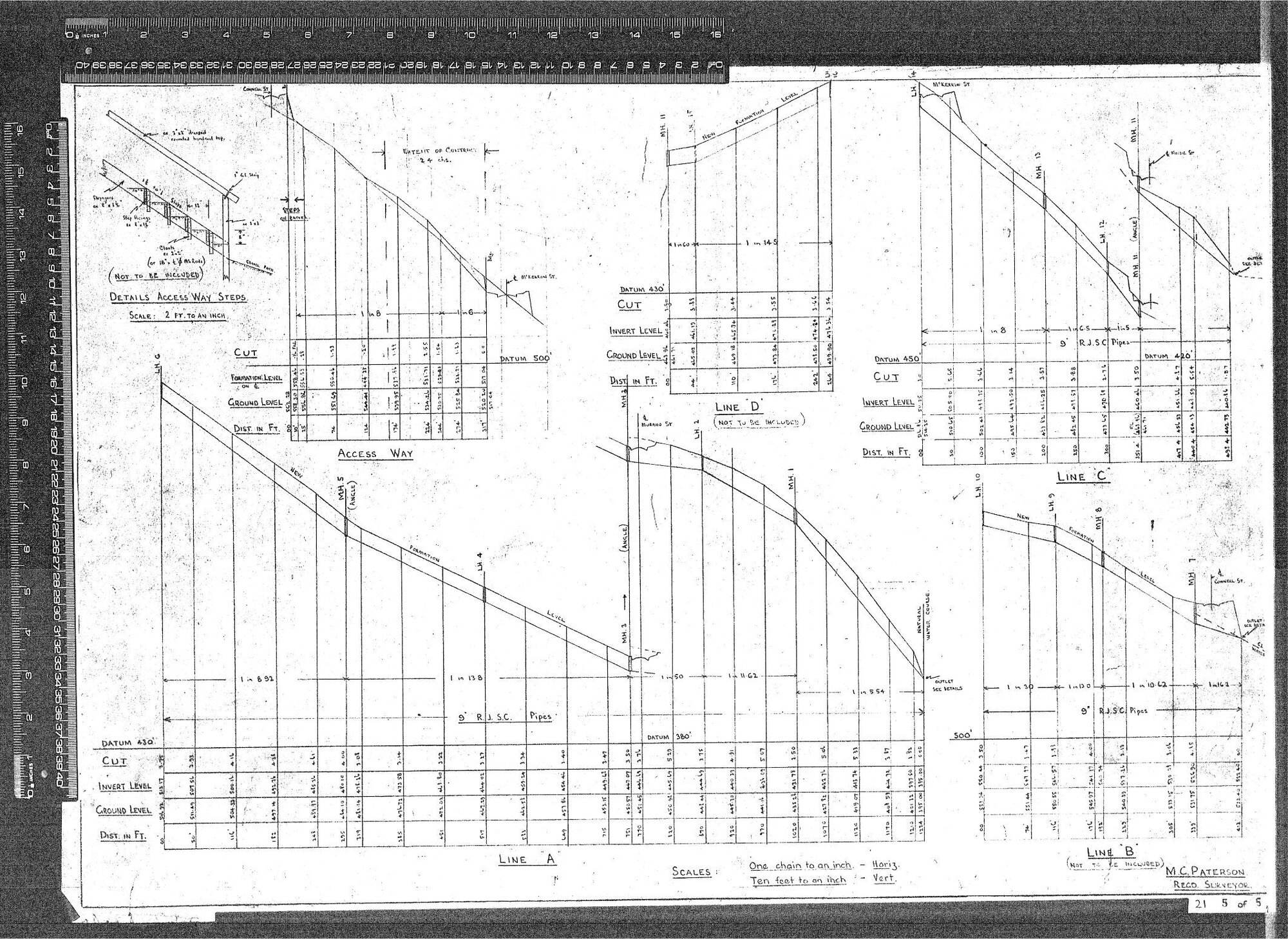 LONGITUDINAL SECTIONS - WAVERLEY 