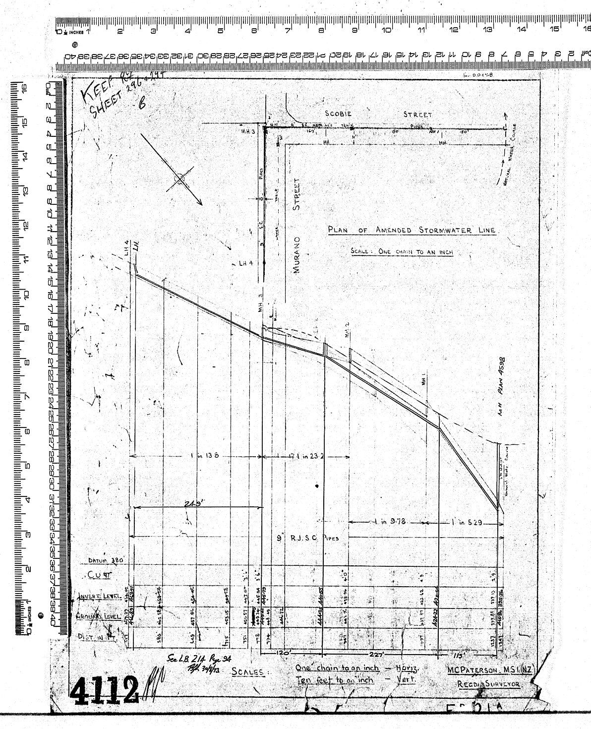 PLAN OF AMENDED STORMWATER LINE