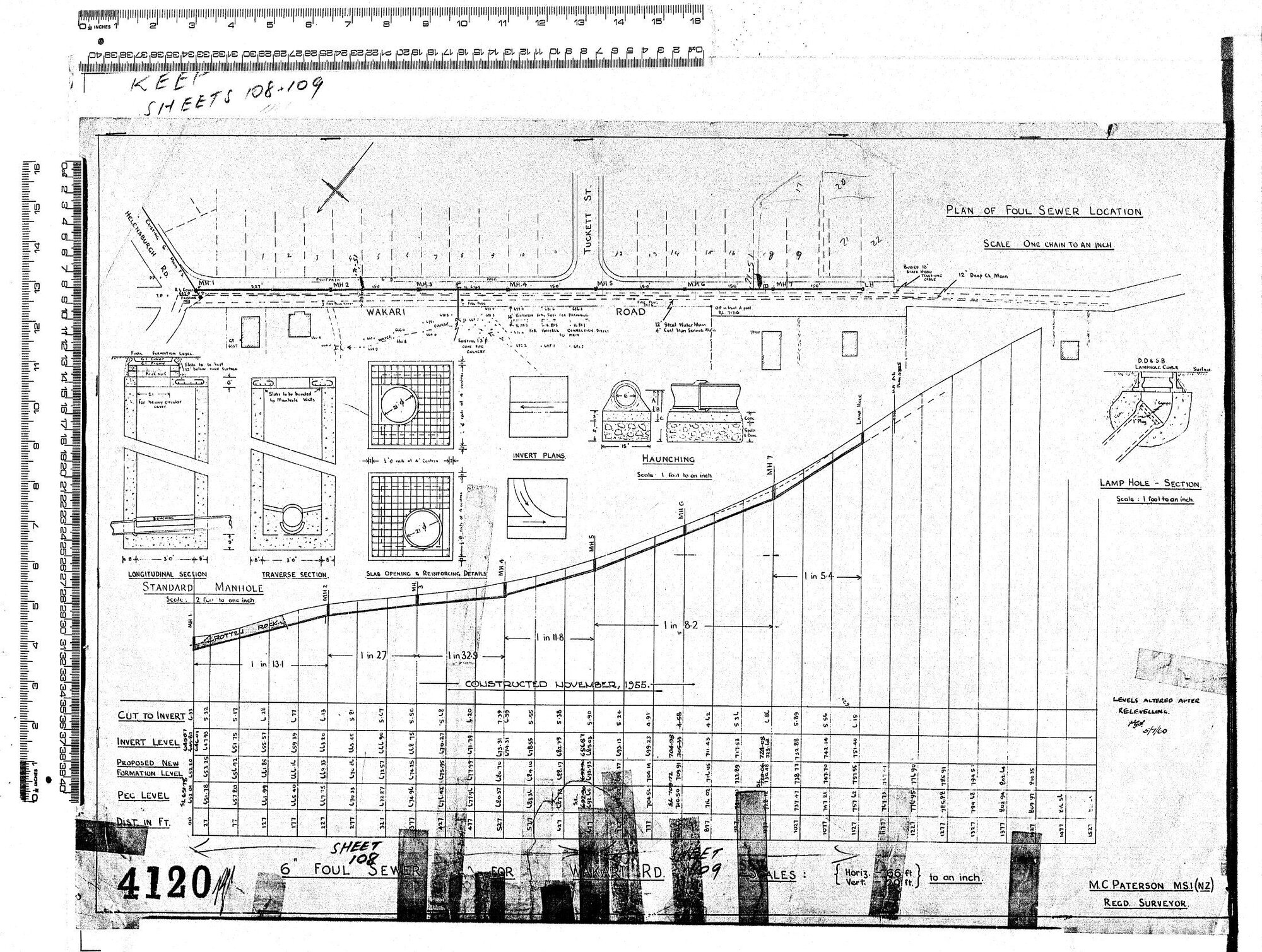 PLAN OF FOUL SEWER LOCATION 6" FOUL SEWER FOR WAKARI ROAD