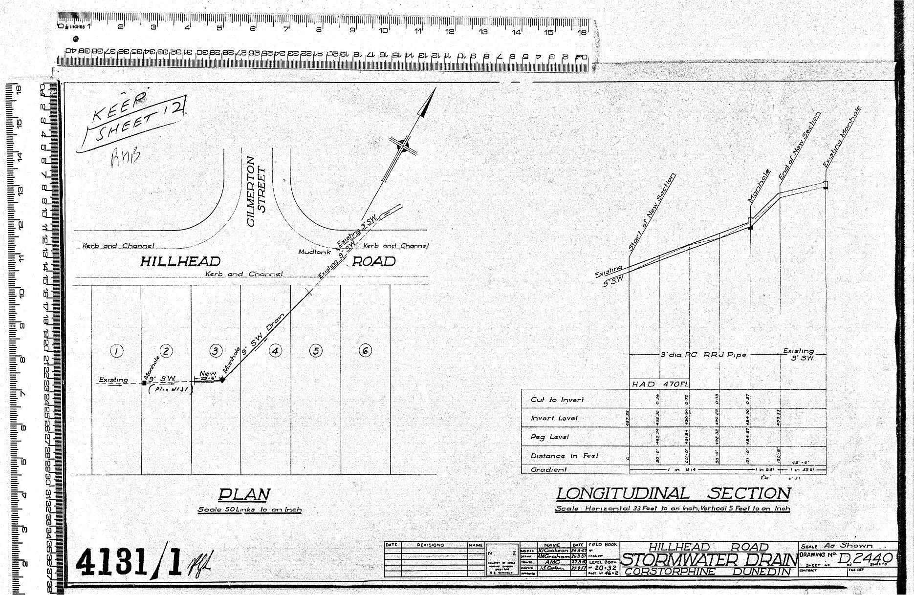 HILLHEAD ROAD - STORMWATER DRAIN - CORSTORPHINE DUNEDIN