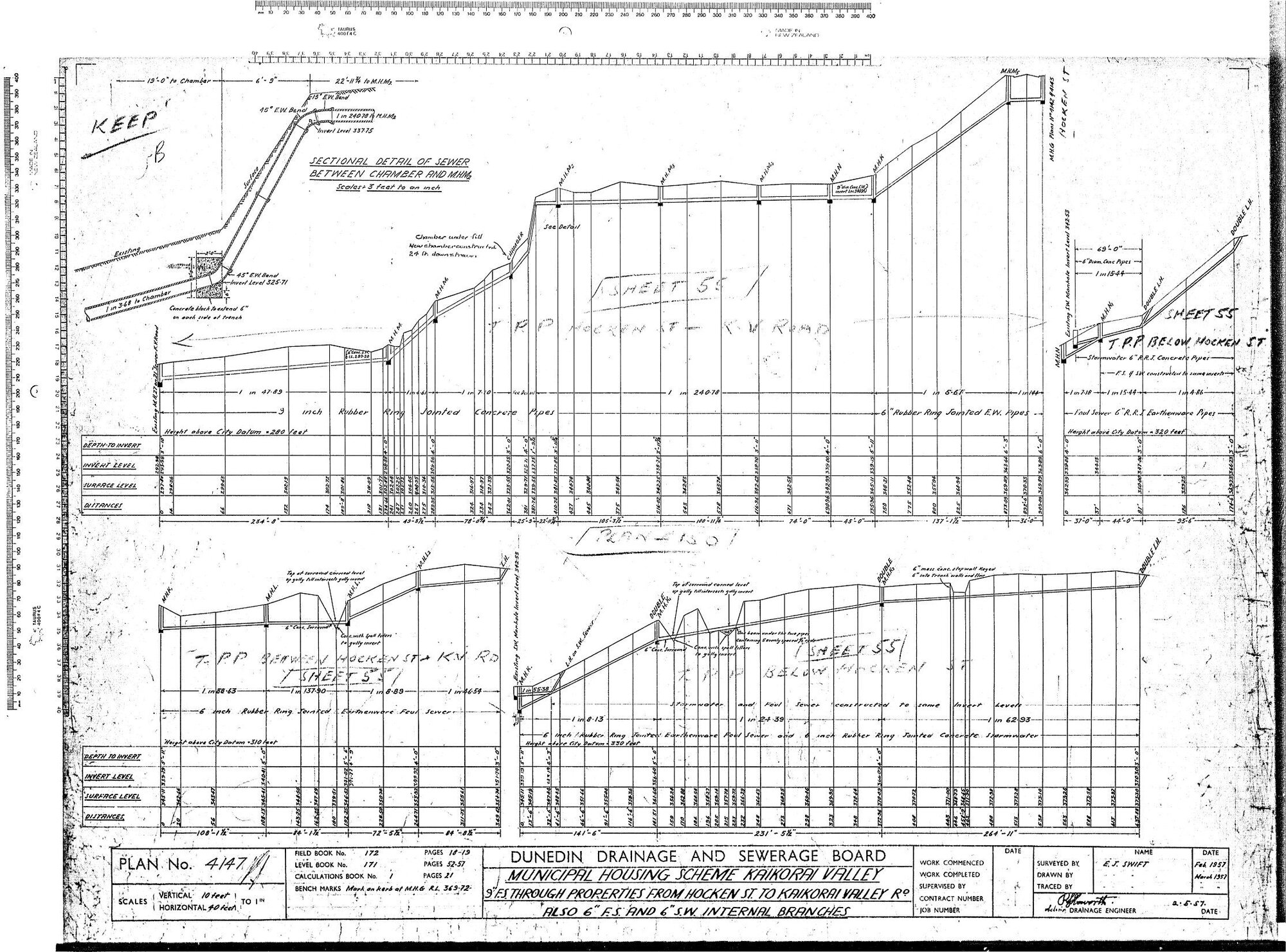 MUNICIPAL HOUSING SCHEME KAIKORAI VALLEY 9" E.S. THROUGH PROPERTIES FROM HOCKEN STREET TO KAIKORAI VALLEY ROAD