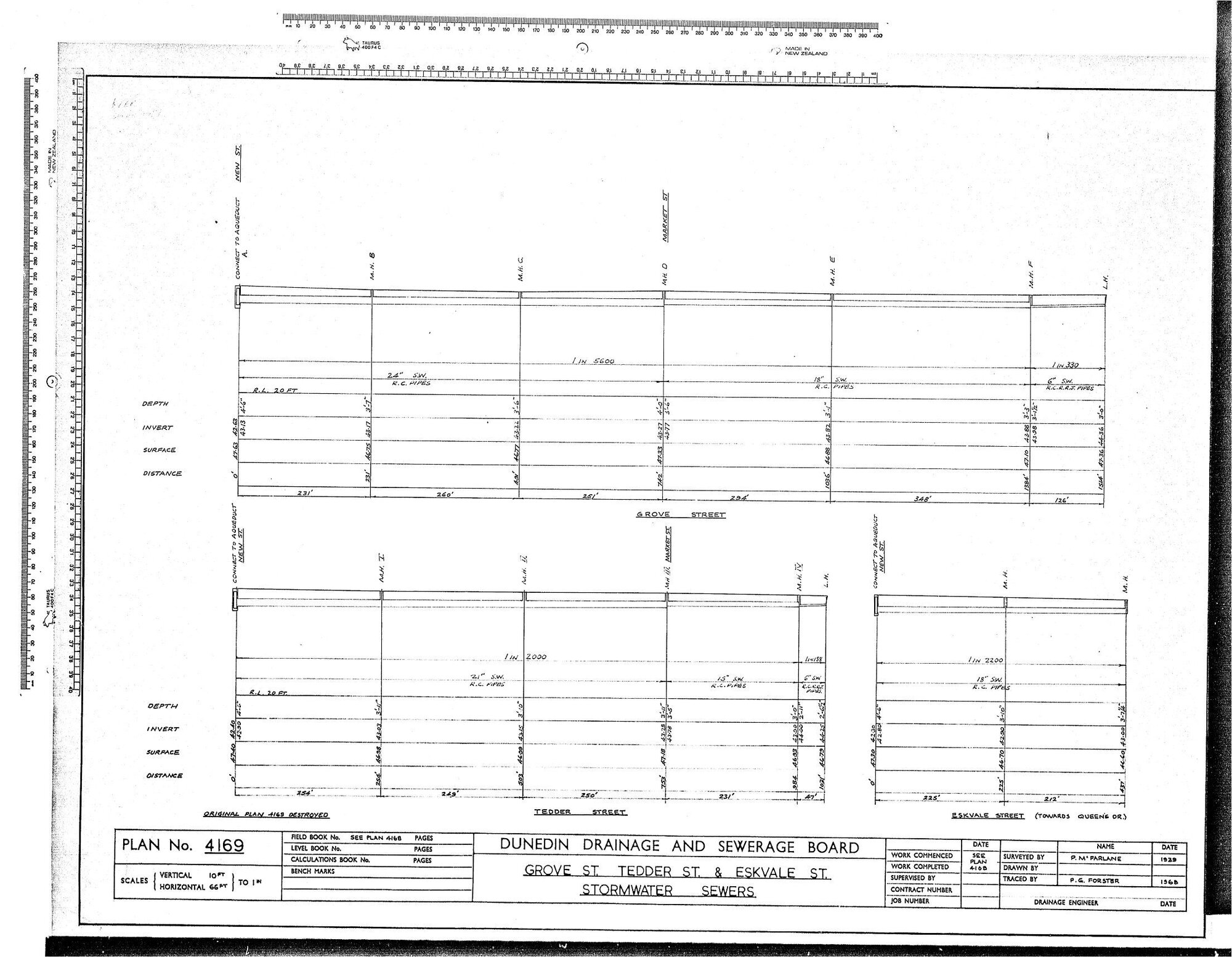 GROVE STREET - TEDDER STREET - ESKVALE STREET &amp; MARKET STREET STORMWATER SEWERS