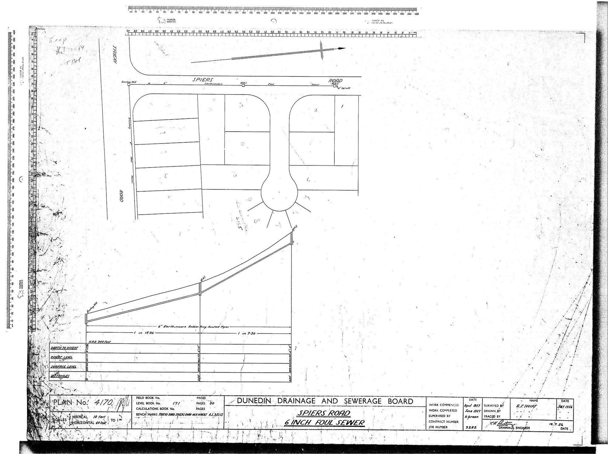 SPIERS ROAD 6 INCH FOUL SEWER