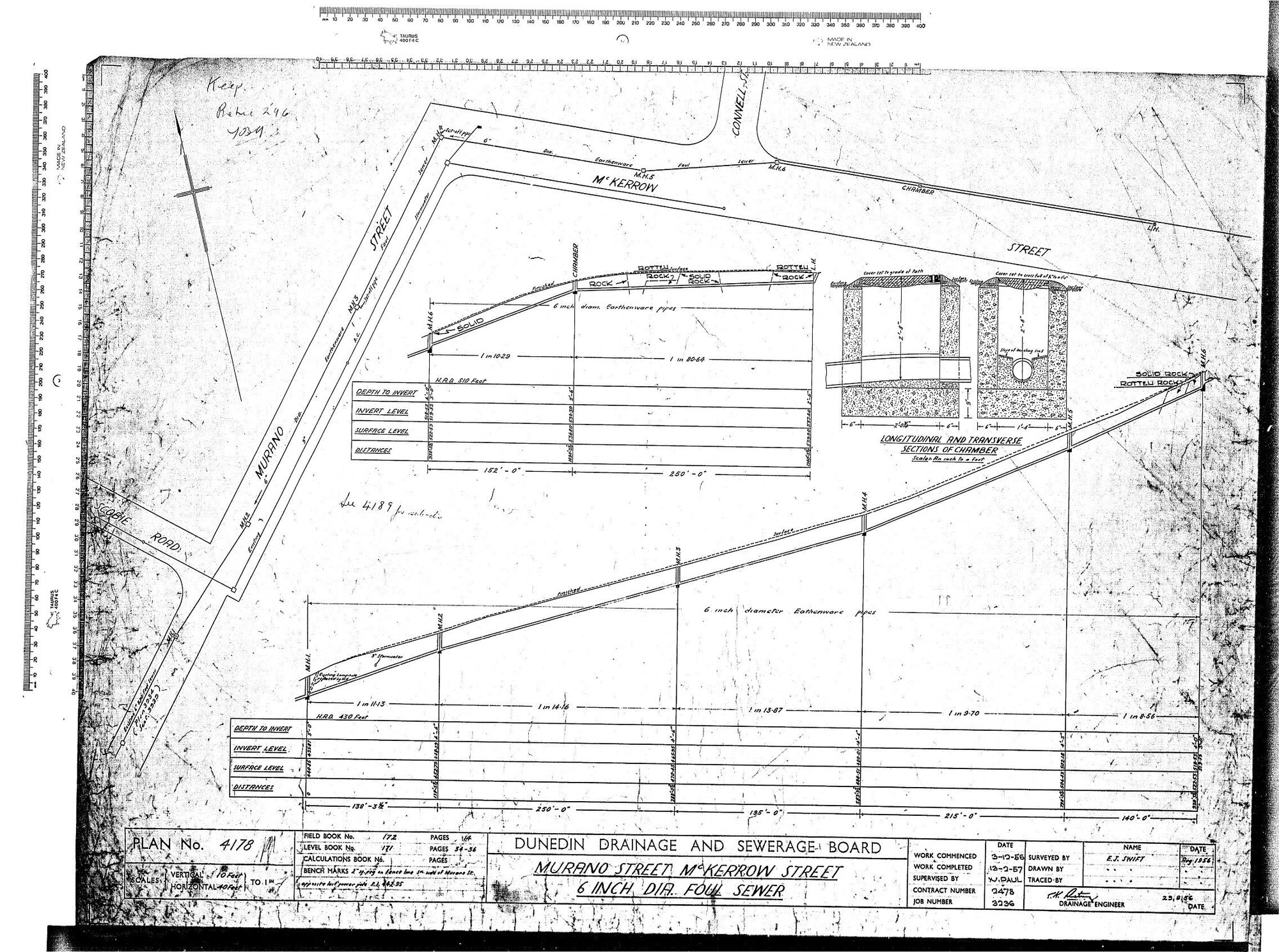 MURANO STREET MCKERRON STREET 6 INCH DIA FOUL SEWER