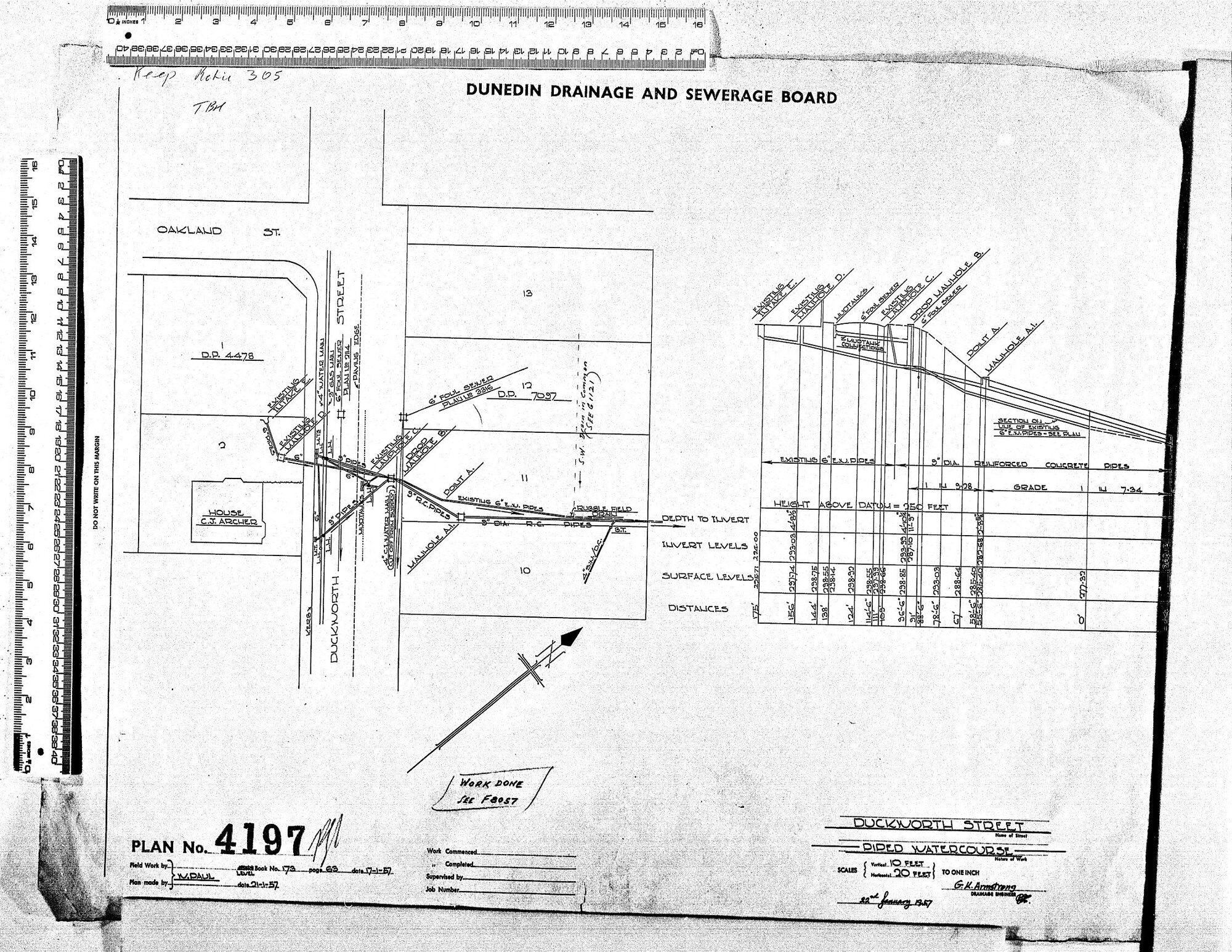 DUCKWORTH STREET - PIPED WATERCOURSE