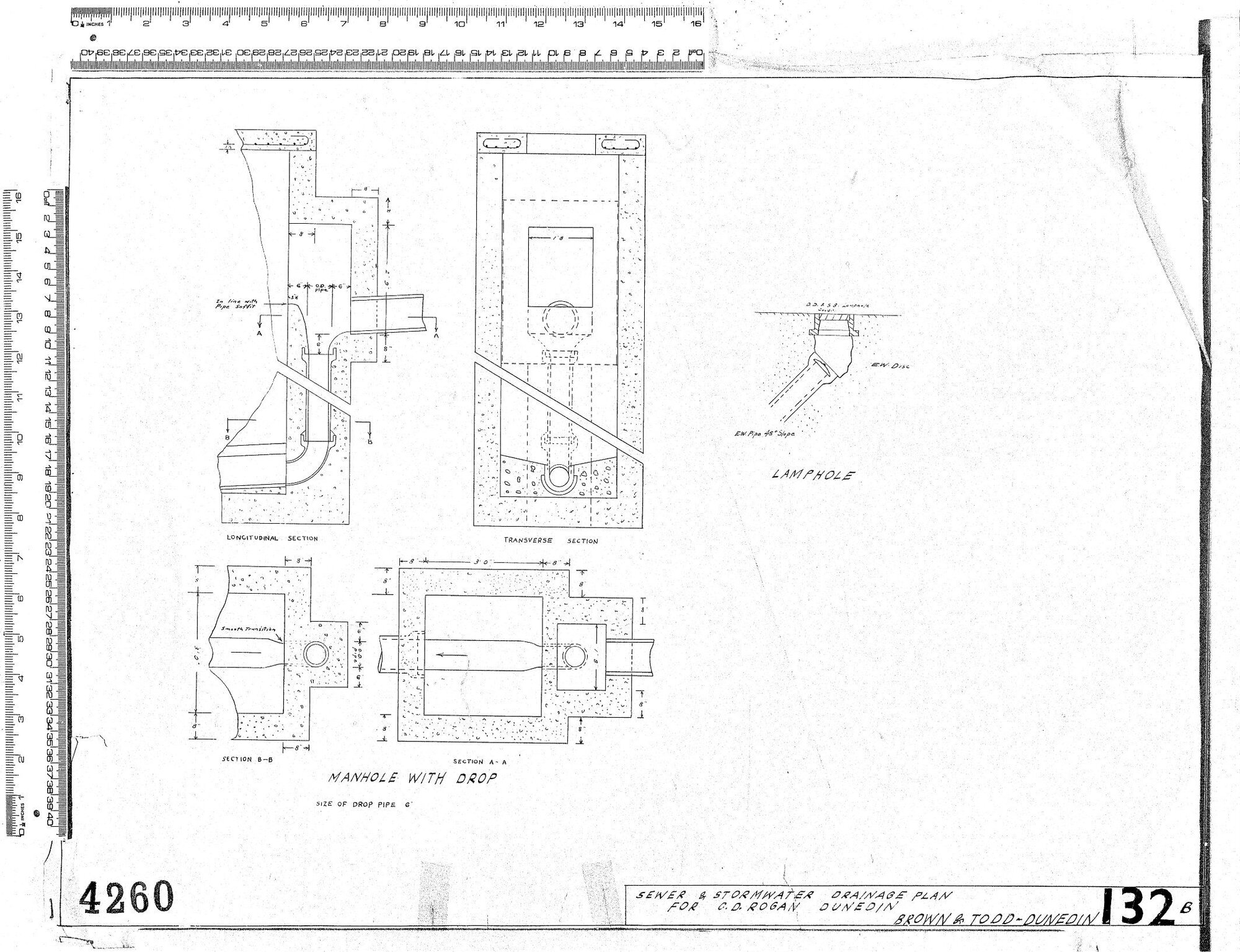 SEWER &amp; STORMWATER DRAINAGE PLAN FOR C.D. ROGAN DUNEDIN BROWN &amp; TODD - DUNEDIN