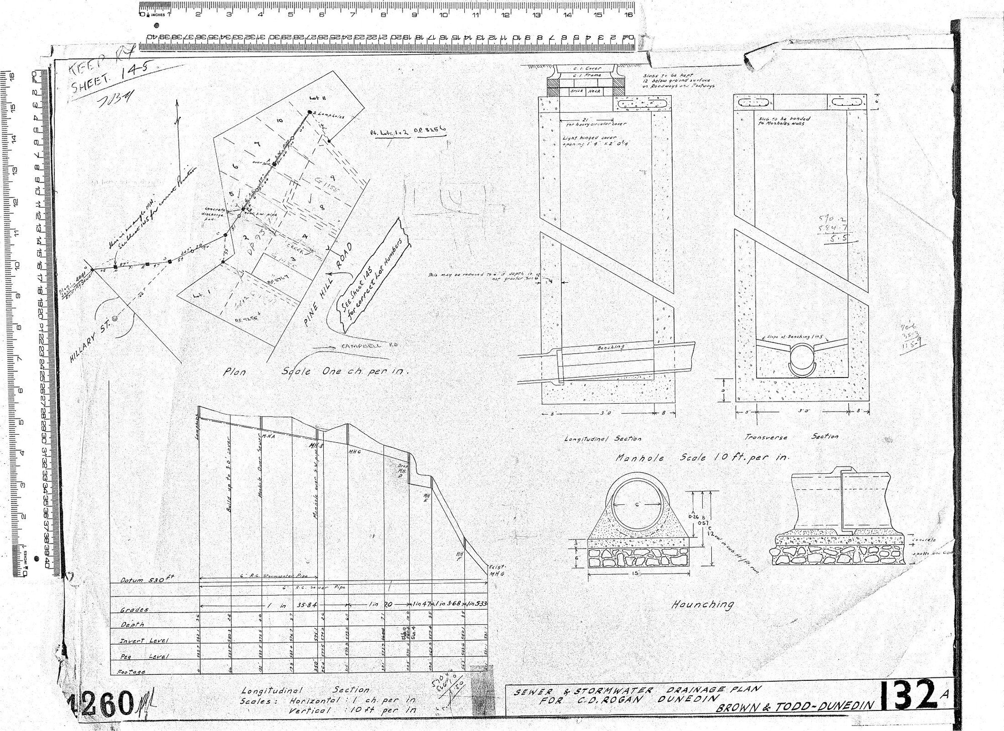 SEWER &amp; STORMWATER DRAINAGE PLAN FOR C.D. ROGAN DUNEDIN