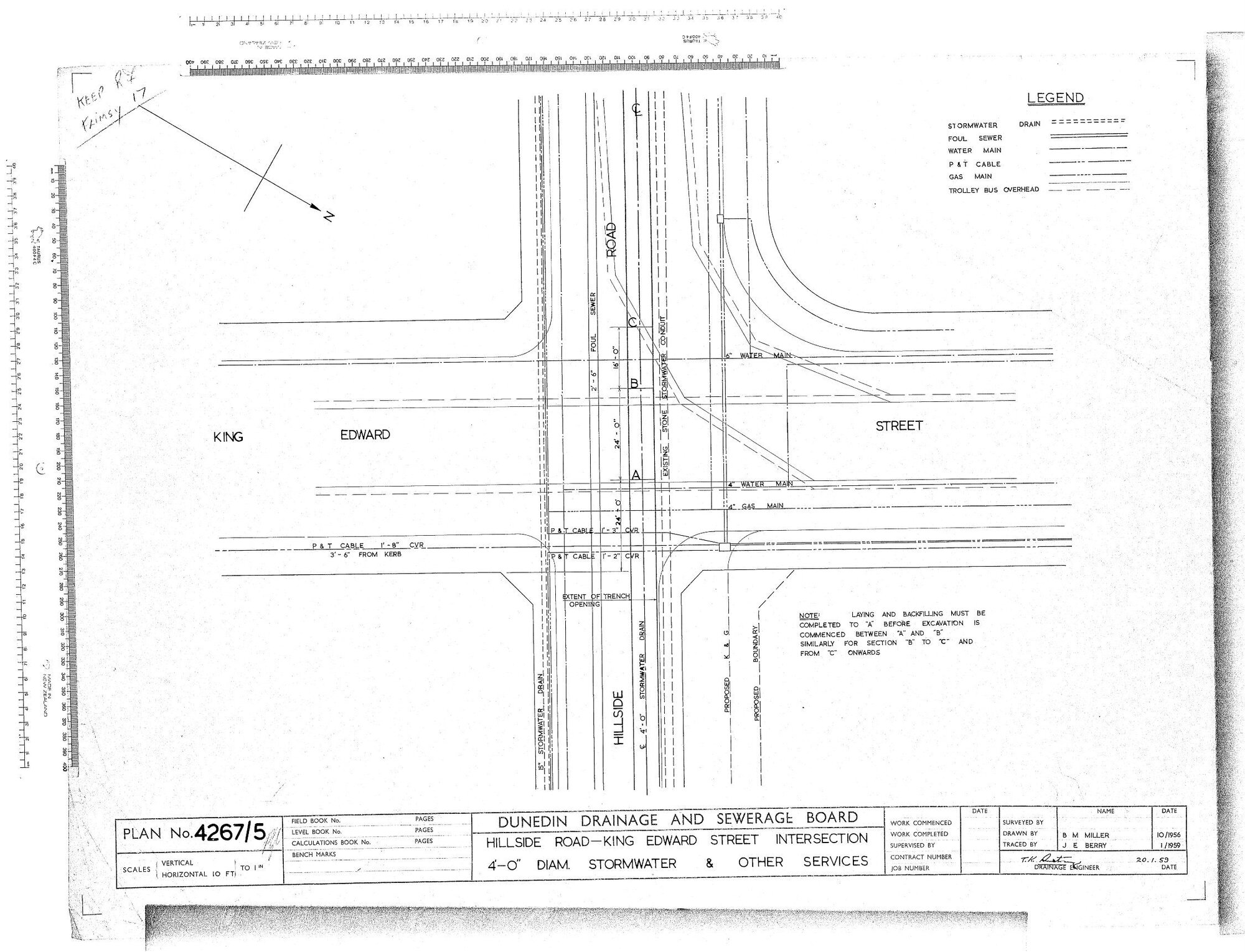 HILLSIDE ROAD-KING EDWARD STREET INTERSECTION 4'-0" DIA STORMWATER &amp; OTHER SERVICES