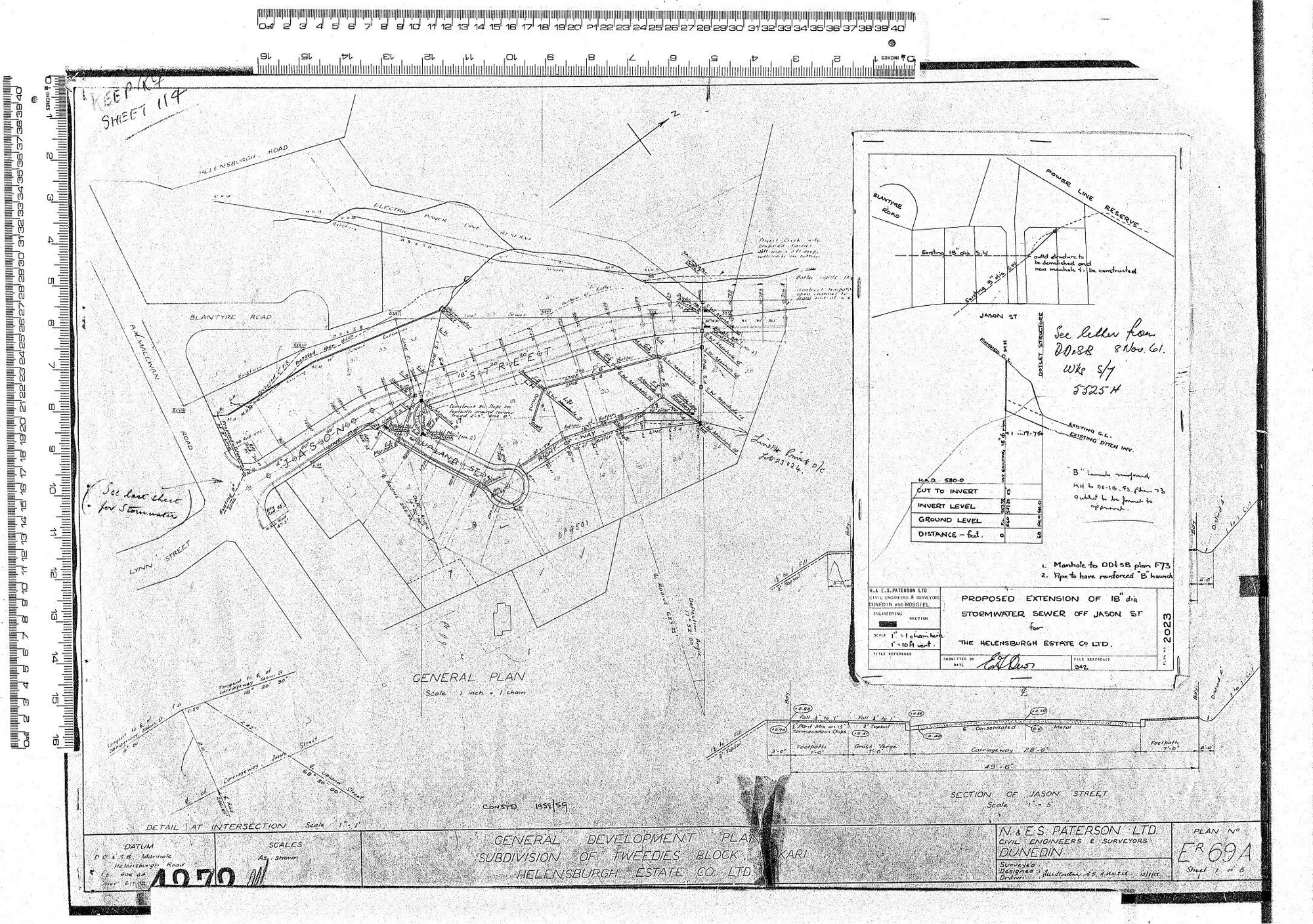 GENERAL DEVELOPMENT PLAN SUBDIVISION OF TWEEDIES BLOCK WAKARI HELENSBURGH ESTATE CO LTD