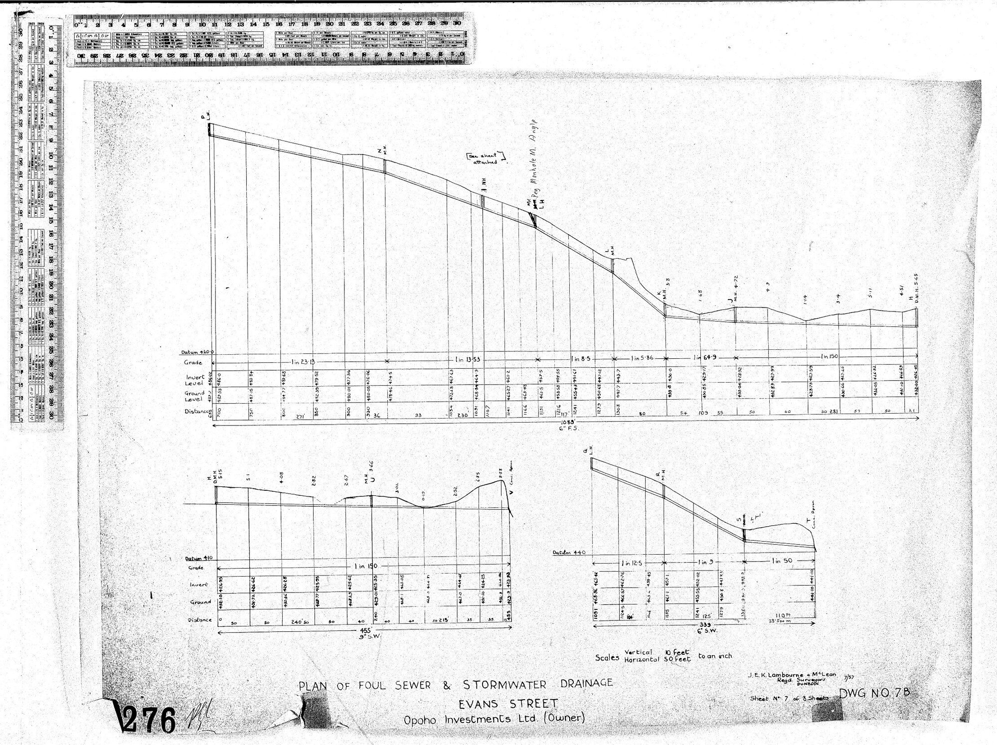 PLAN OF FOUL SEWER &amp; STORMWATER DRAINAGE EVANS STREET