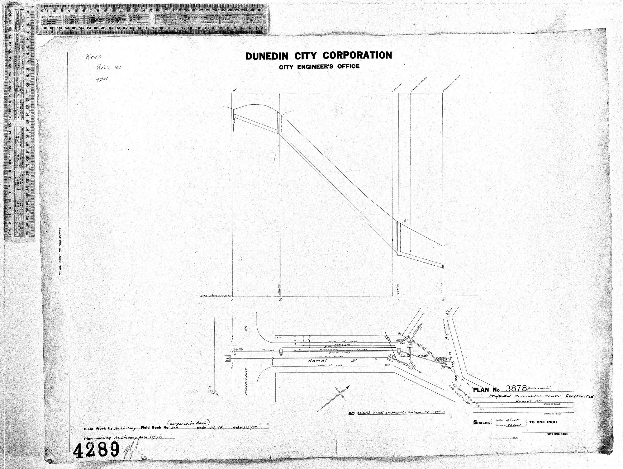 STORMWATER SEWER CONSTRUCTED HAMEL STREET