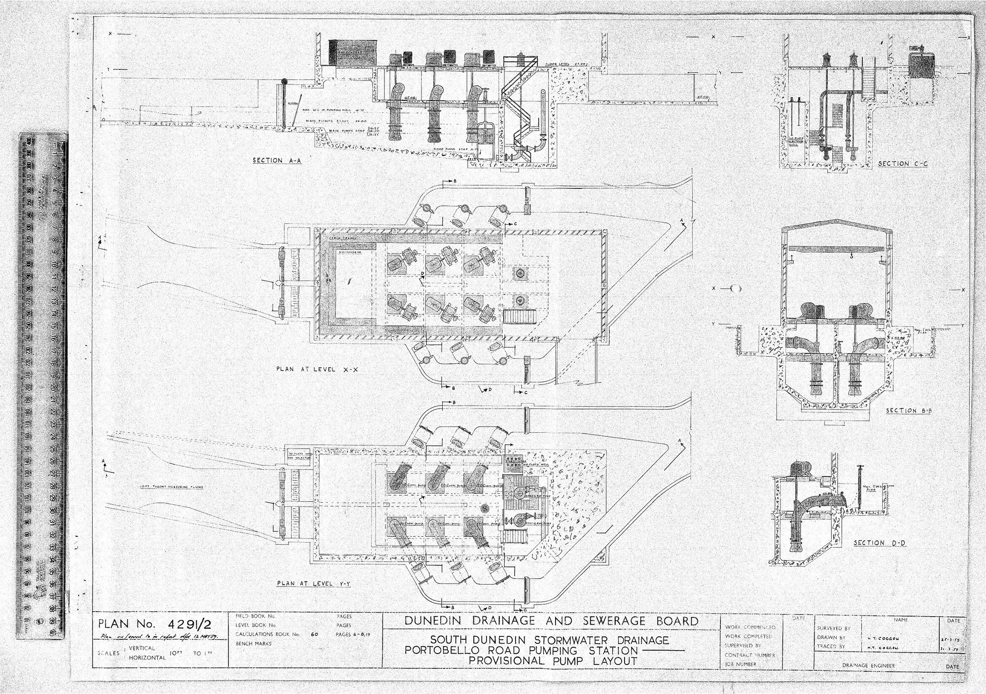 SOUTH DUNEDIN STORMWATER DRAINAGE PORTOBELLO ROAD PUMPING STATION PROVISIONAL PUMP LAYOUT