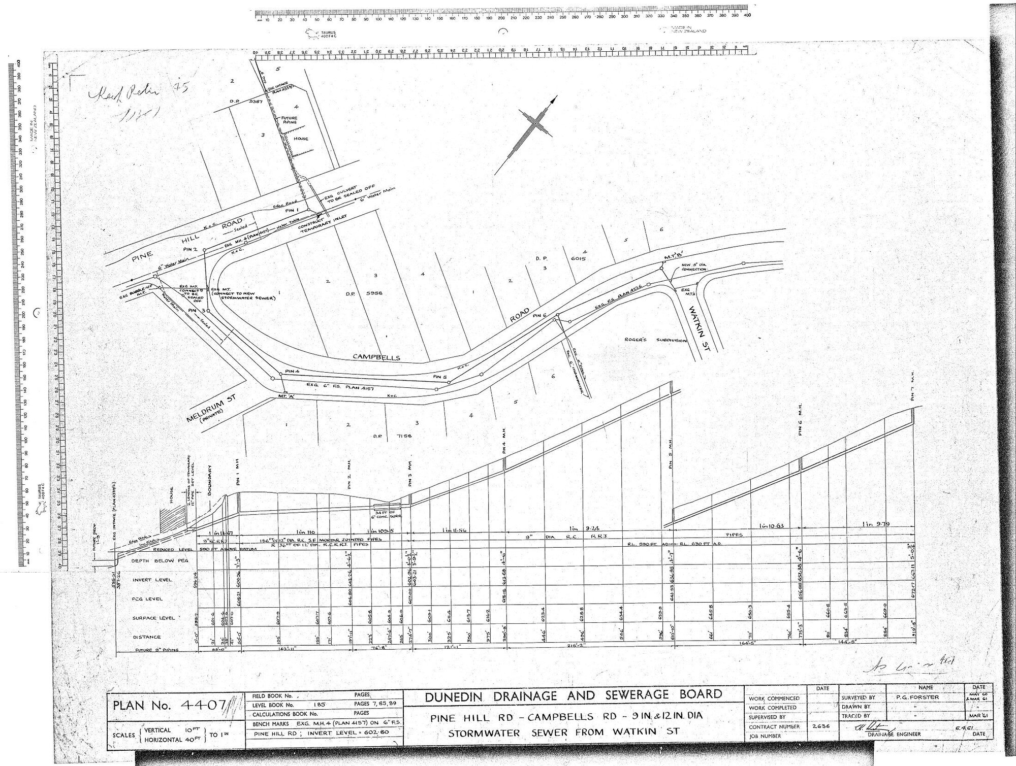 PINE HILL RD - CAMPBELLS RD - 9" &amp; 12" DIA  STORMWATER SEWER FROM WATKIN ST