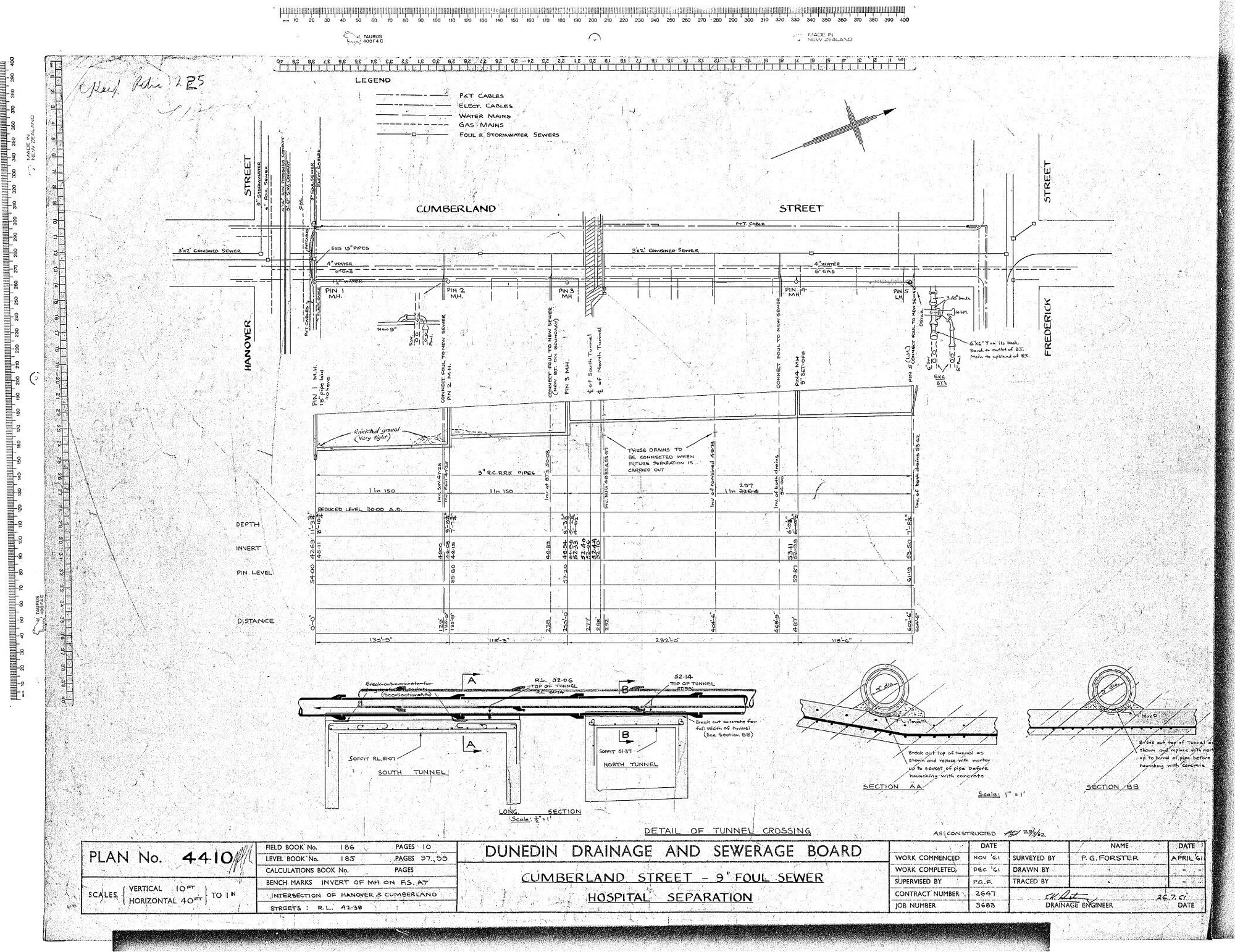 CUMBERLAND STREET - 9" FOUL SEWER HOSPITAL SEPARATION