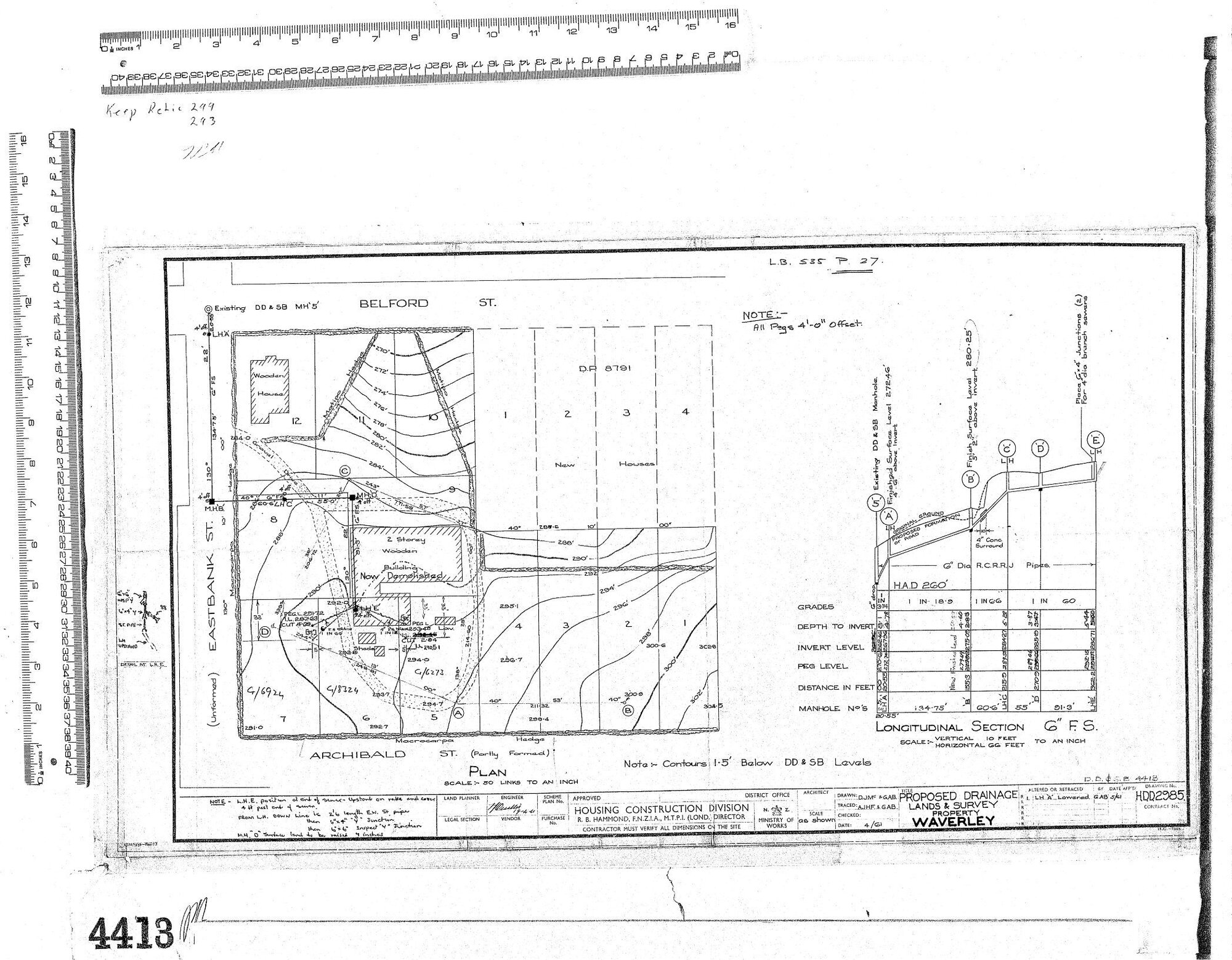 PROPOSED DRAINAGE LANDS &amp; SURVEY PROPERTY WAVERLEY