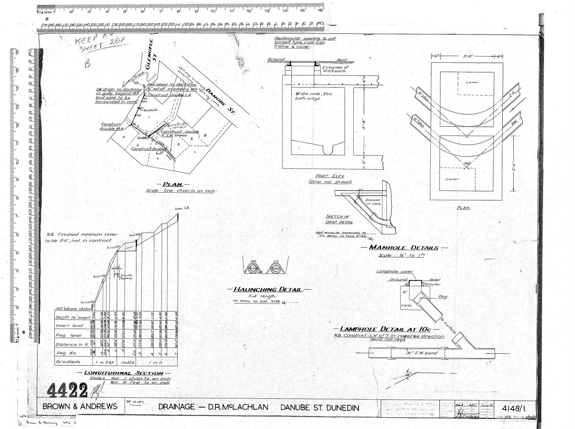 DRAINAGE - D.R. McLACHLAN DANUBE ST. DUNEDIN