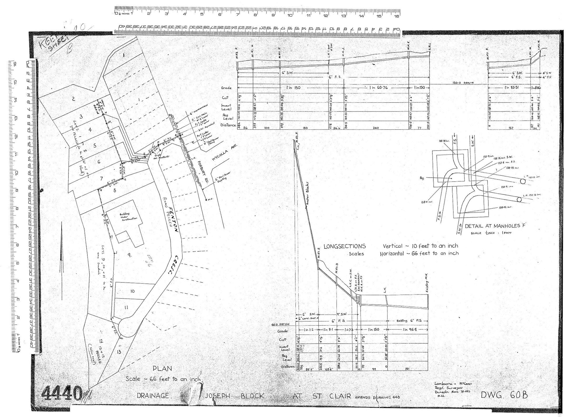 DRAIANGE JOSEPH BLOCK AT ST CLAIR AMENDS DRAWING 44B