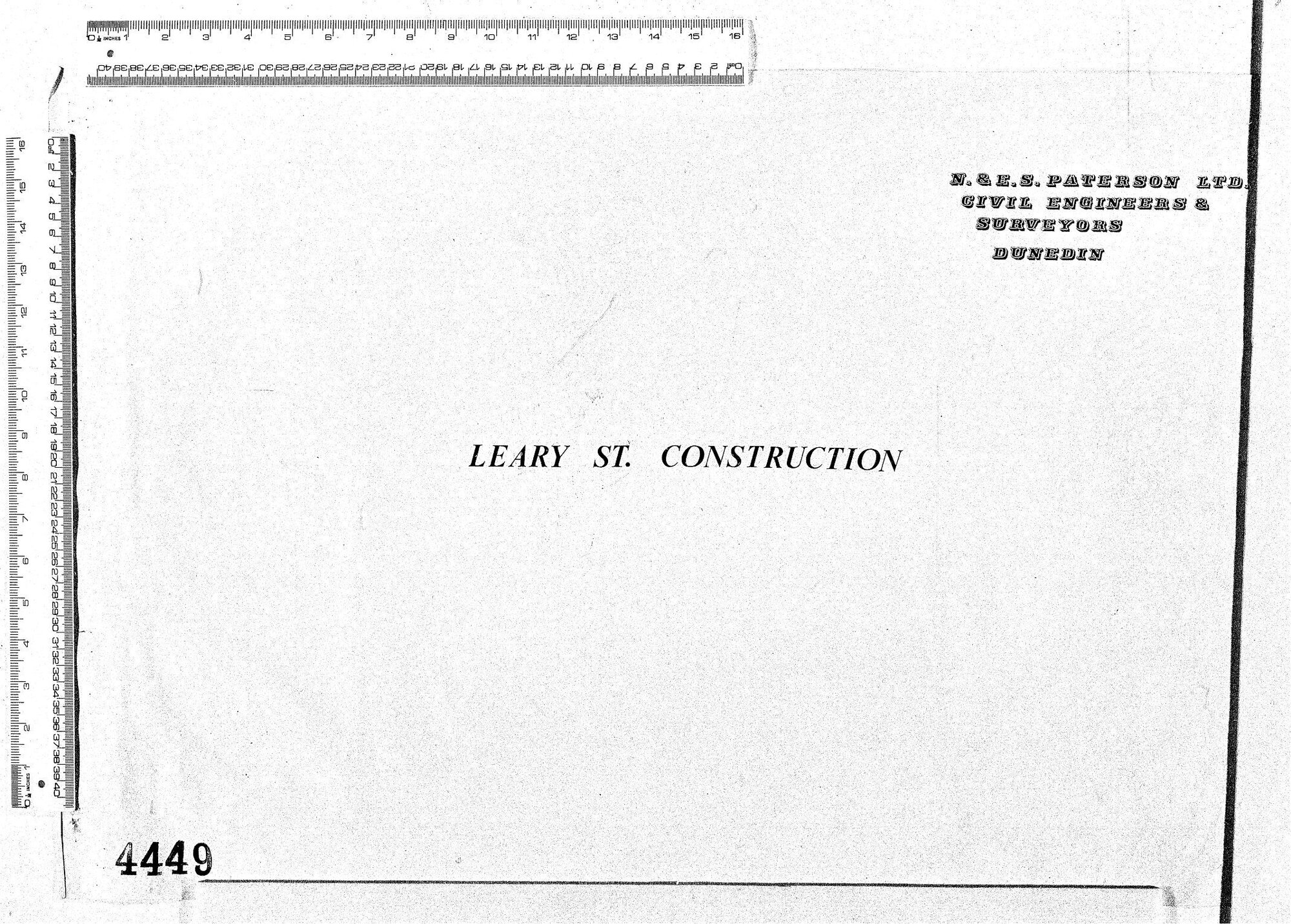 LEARY ST. CONSTRUCTION