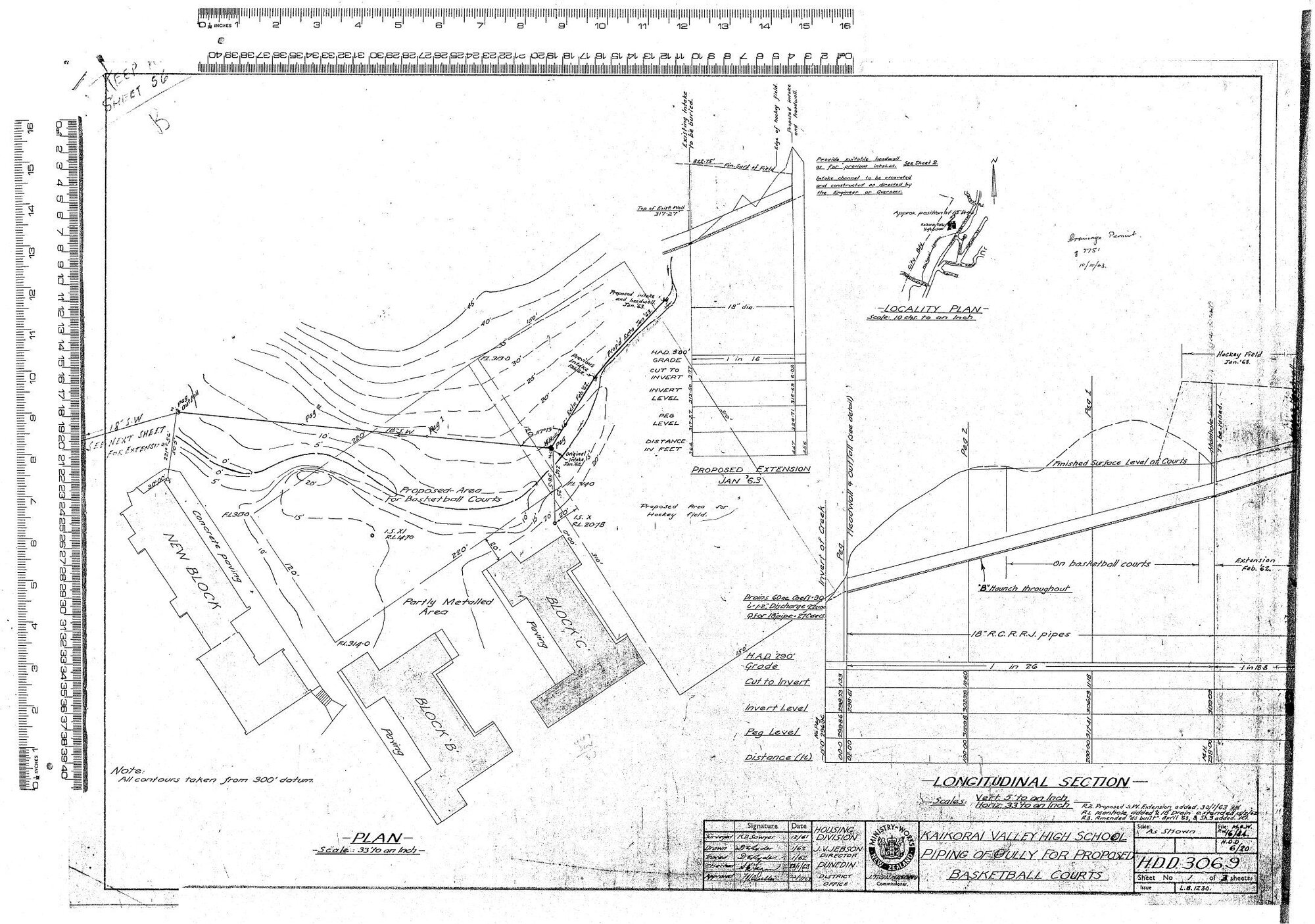 KAIKORAI VALLEY HIGH SCHOOL PIPING OF GULLY FOR PROPOSED BASKETBALL COURTS