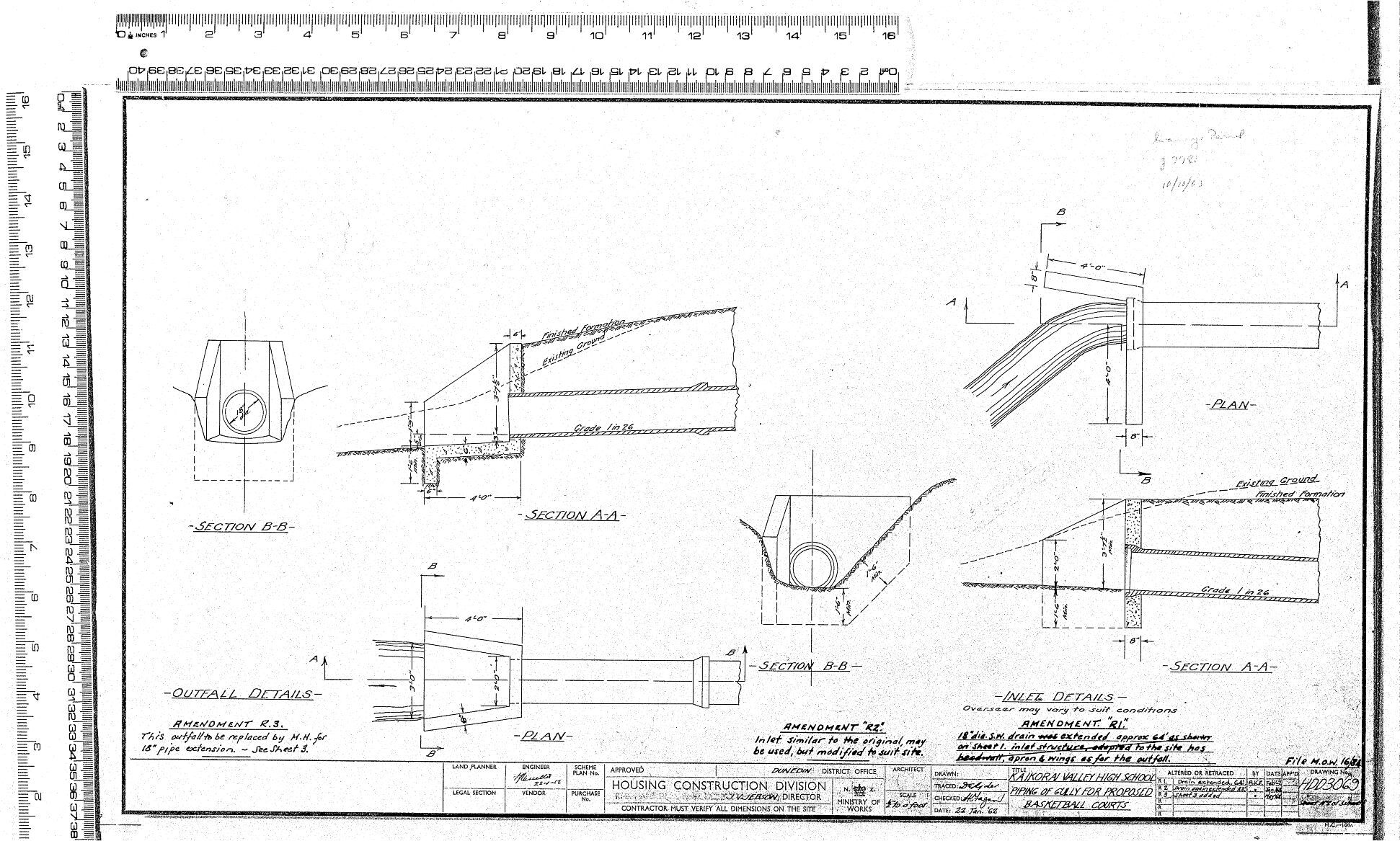 KAIKORAI VALLEY HIGH SCHOOL PIPING OF GULLY FOR PROPOSED BASKETBALL COURTS