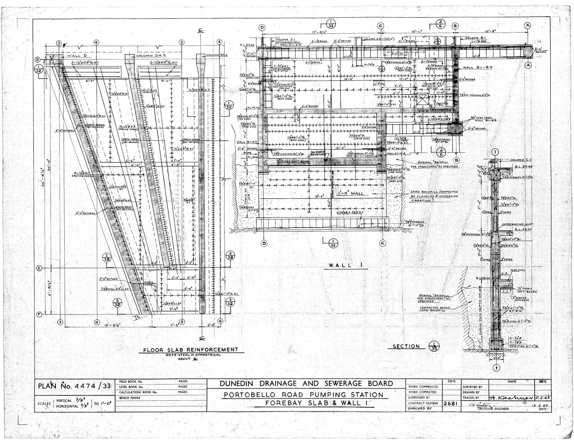 PORTOBELLO ROAD PUMPING STATION  FOREBAY SLAB &amp; WALL I