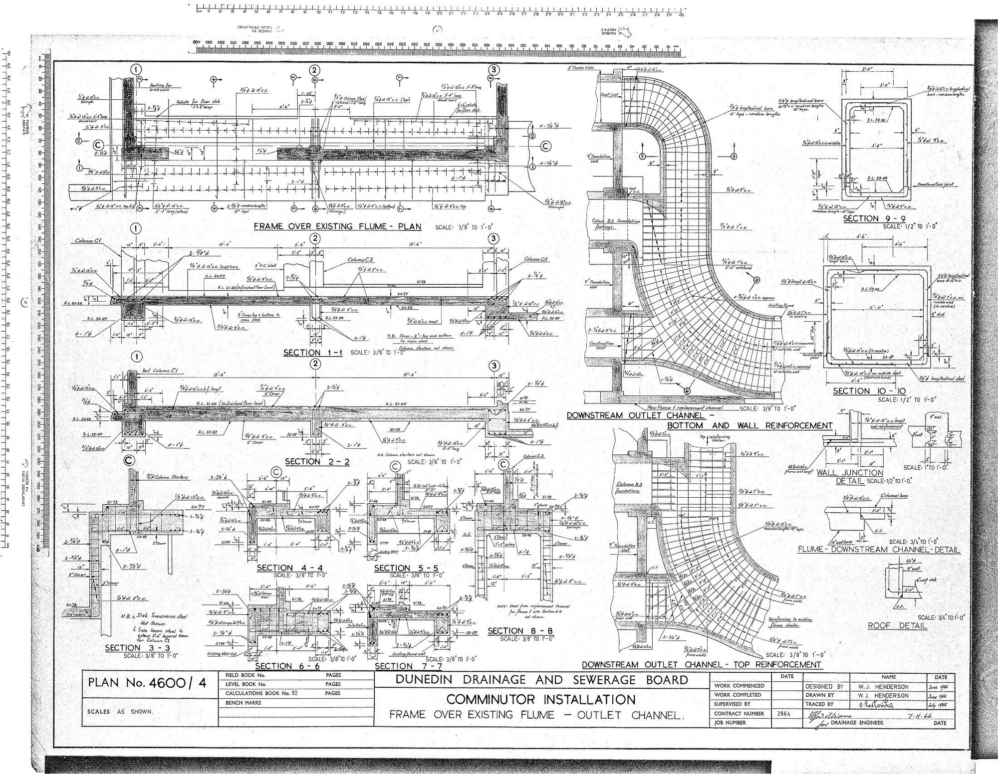 COMMINUTOR INSTALLATION FRAME OVER EXISTING FLUME - OUTLET CHANNEL