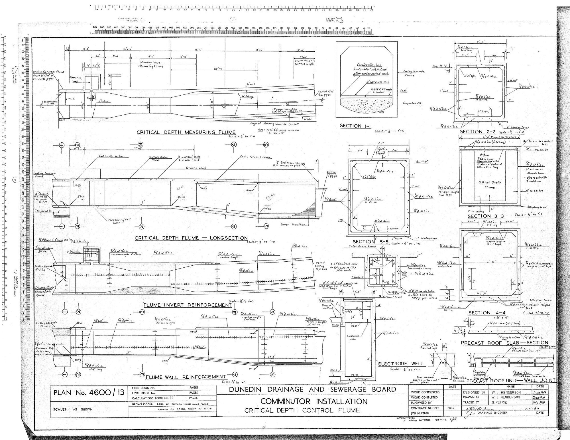 COMMINUTOR INSTALLATION CRITICAL DEPTH CONTROL FLUME