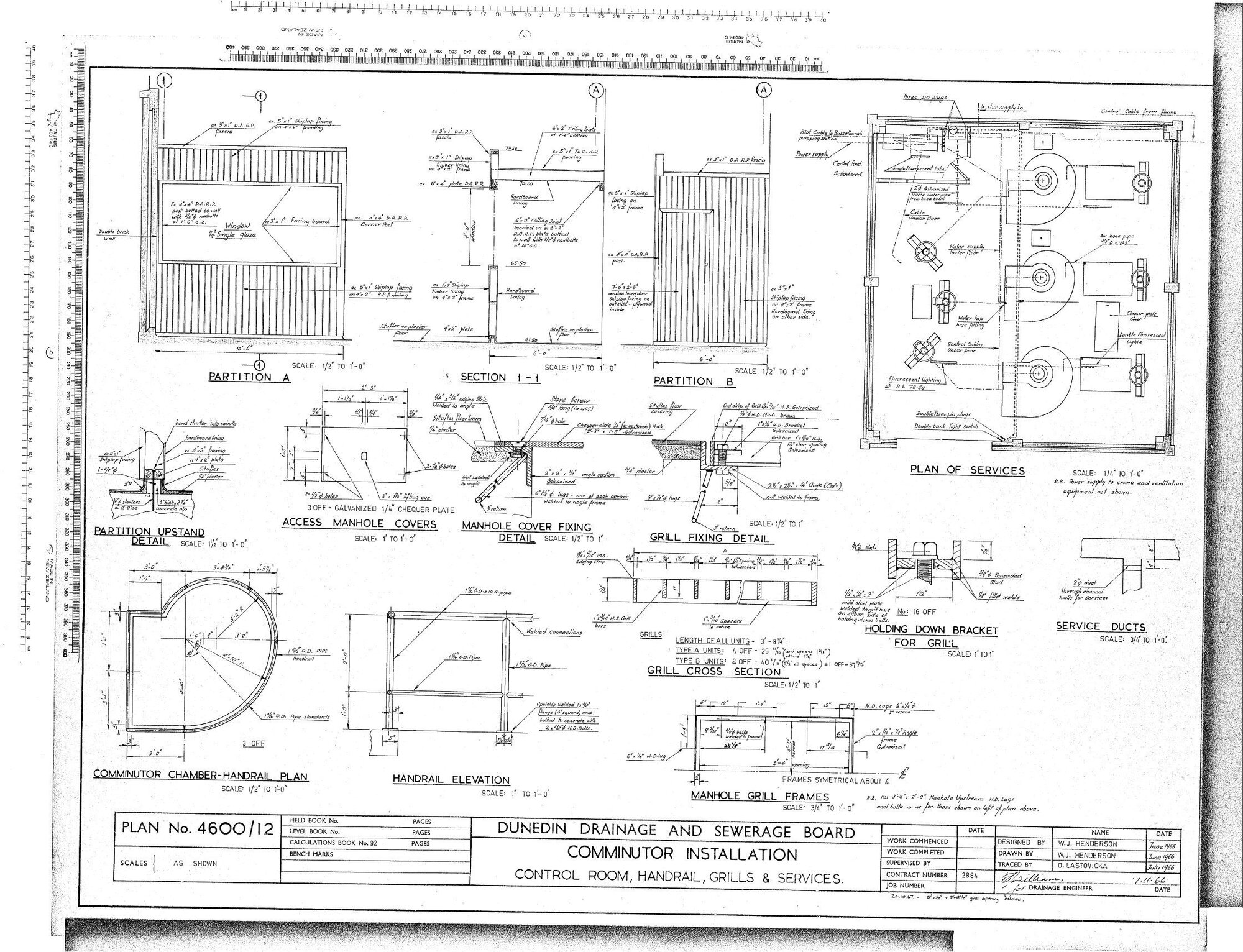 COMMINUTOR INSTALLATION CONTROL ROOM, HANDRAIL, GRILLS, &amp; SERVICES