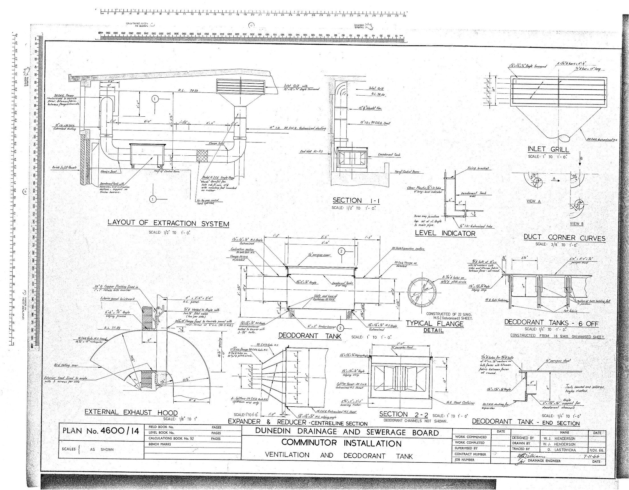 COMMINUTOR INSTALLATION VENTILATION AND DEODORANT TANK