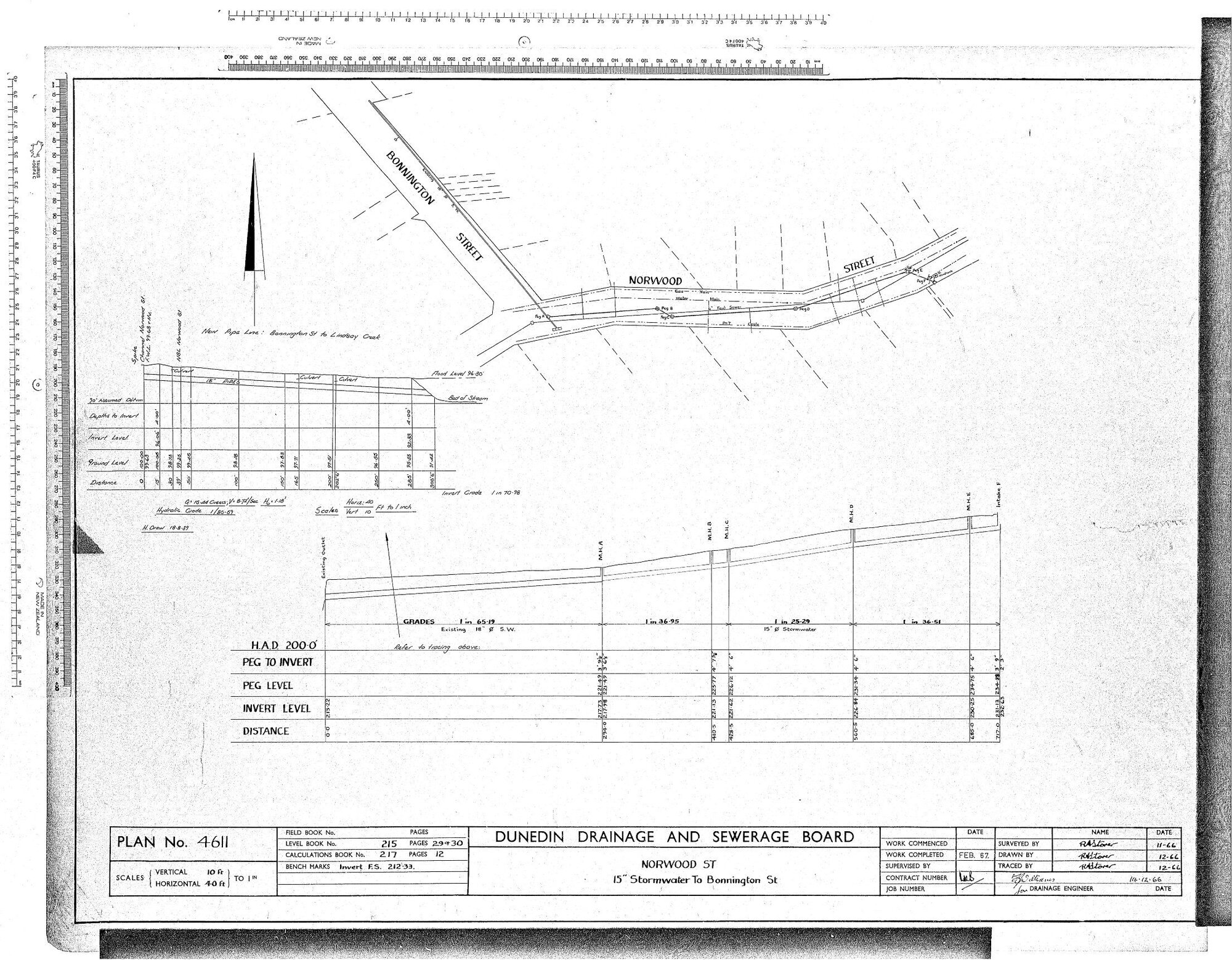 NORWOOD ST.  15" STORMWATER TO BONNINGTON ST.