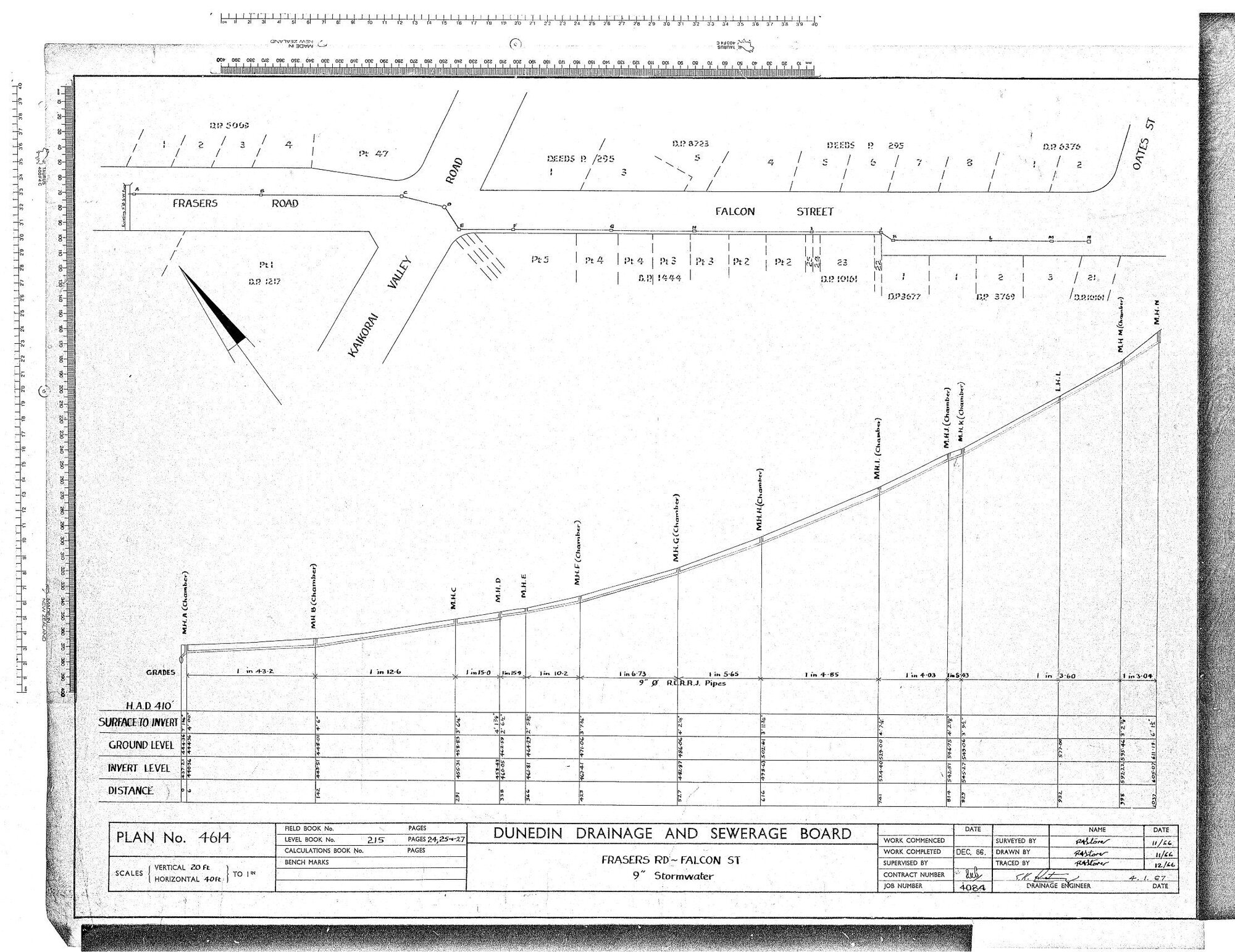 FRASER RD - FALCON ST.  9" STORMWATER