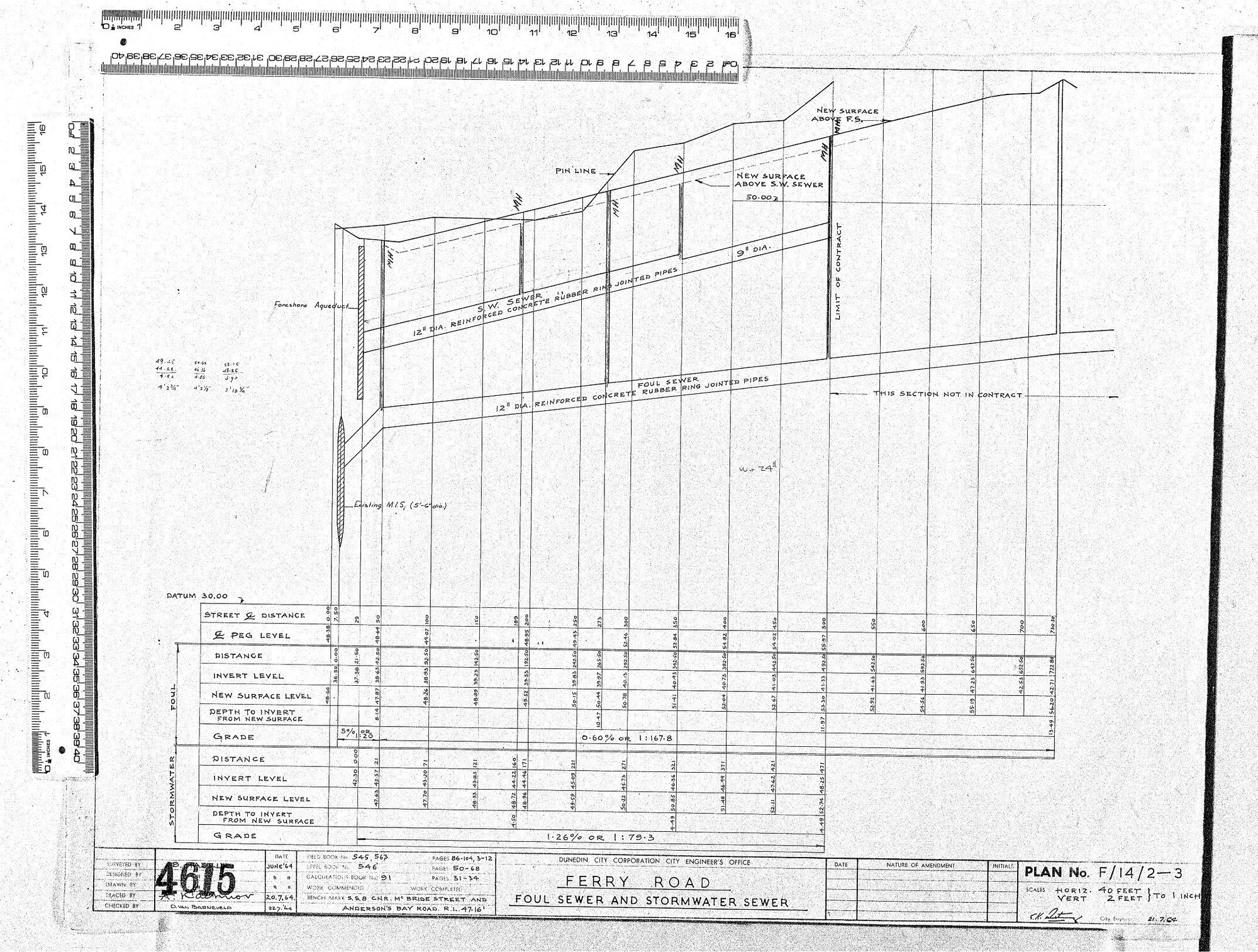 FERRY ROAD  FOUL SEWER AND STORMWATER SEWER