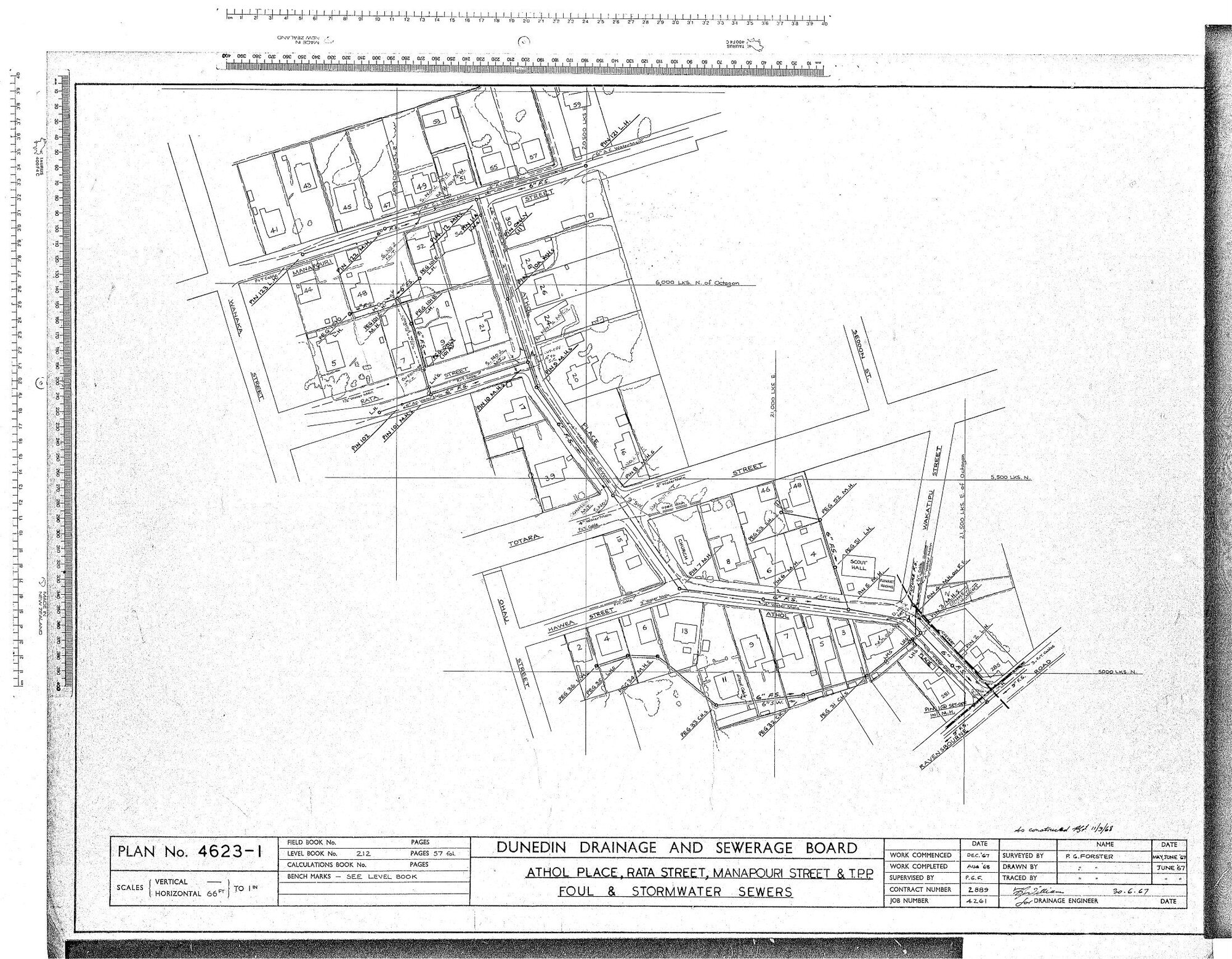 ATHOL PLACE, RATA STREET, MANAPOURI STREET &amp; T.P.P. FOUL &amp; STORMWATER SEWERS