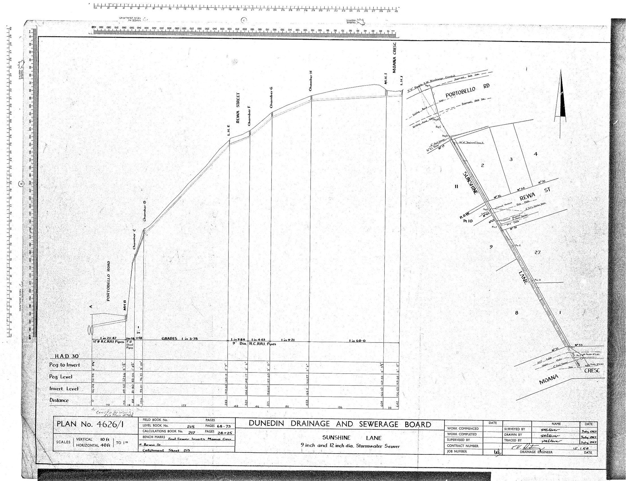 SUNSHINE LANE 9" AND 12" DIA STORMWATER SEWER