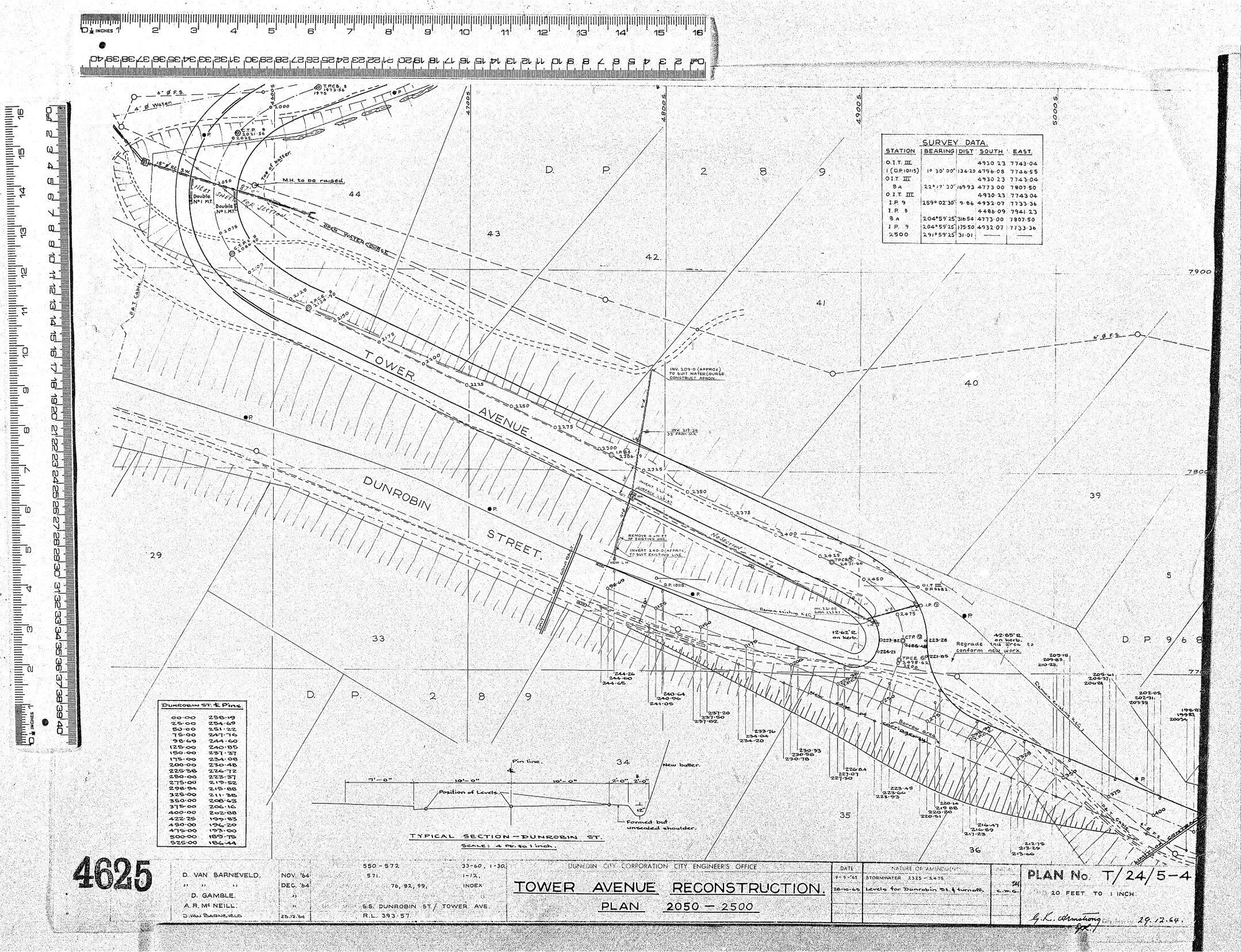 TOWER AVENUE RECONSTRUCTION PLAN 2050 - 2500