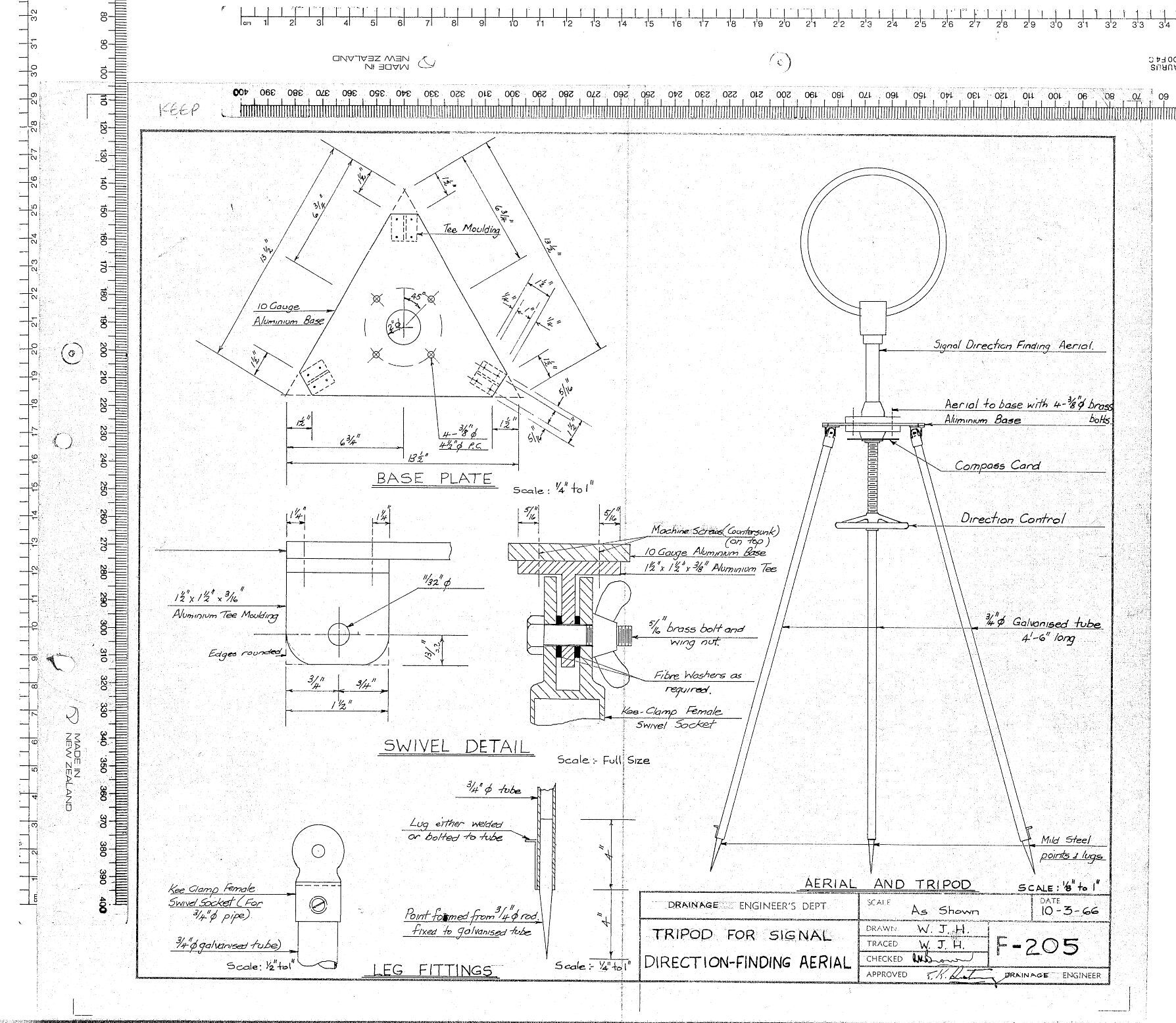 TRIPOD FOR SIGNAL DIRECTION - FINDING AERIAL