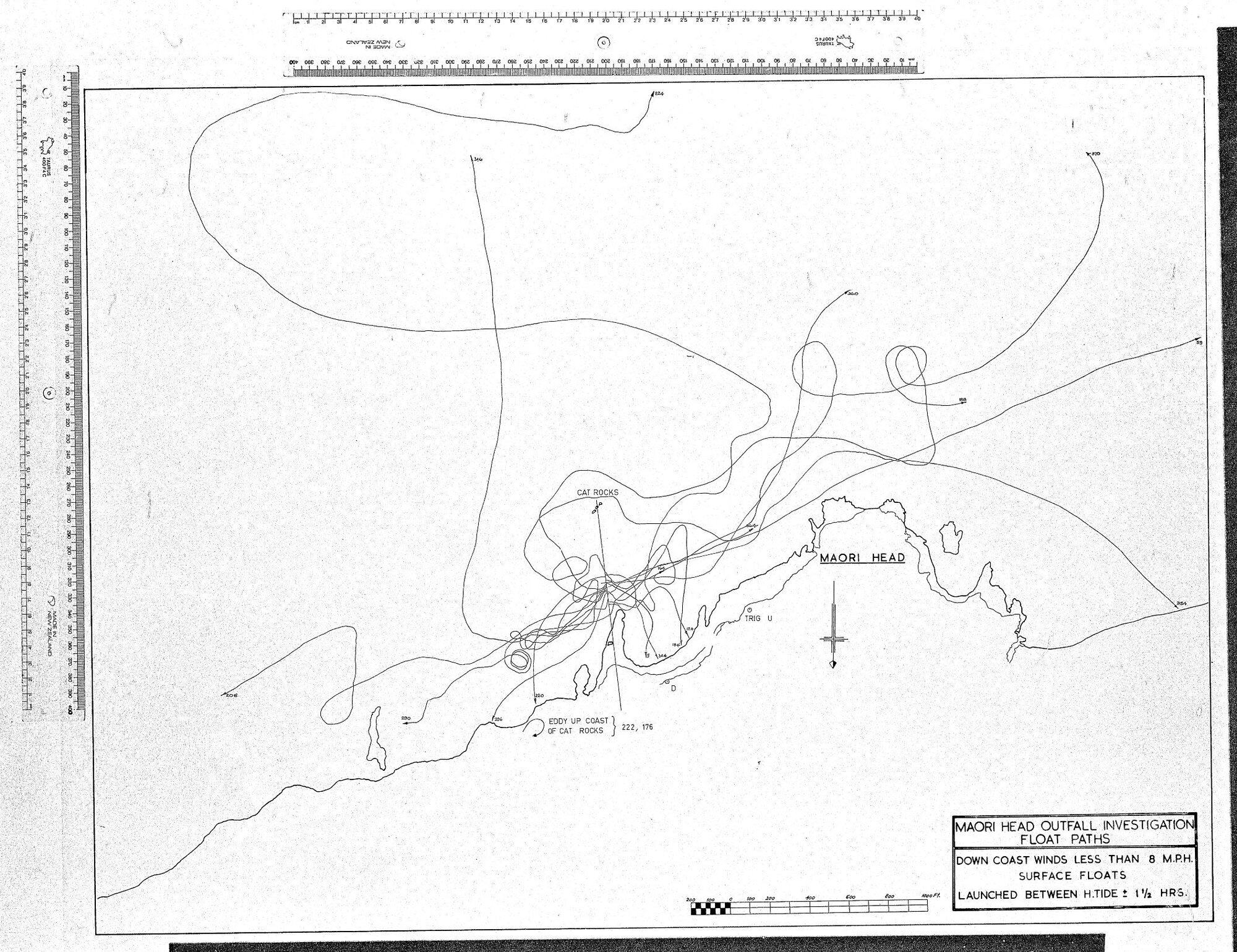 MAORI HEAD OUTFALL INVESTIGATION FLOAT PATHS