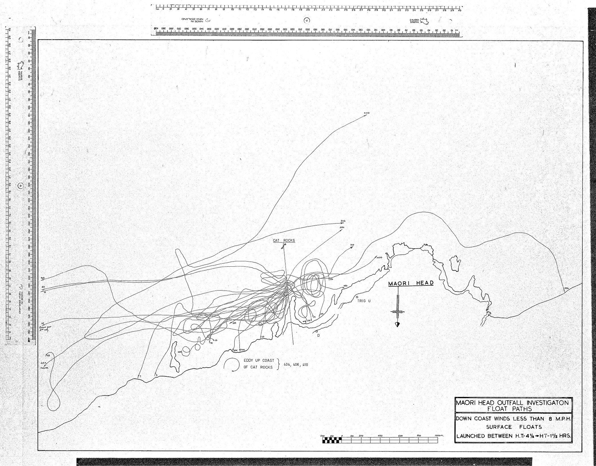 MAORI HEAD OUTFALL INVESTIGATION FLOAT PATHS