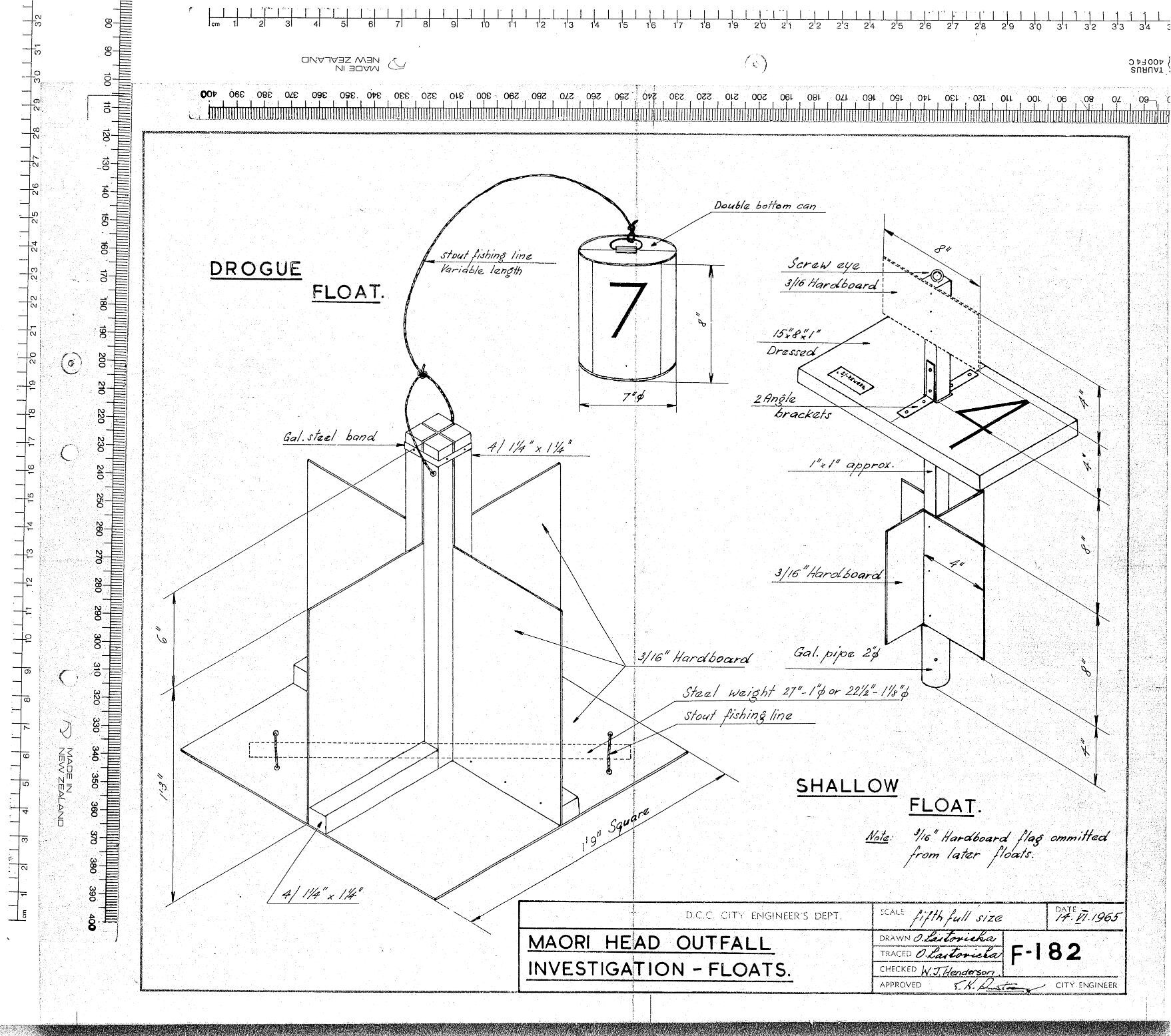 MAORI HEAD OUTFALL INVESTIGATION - FLOATS