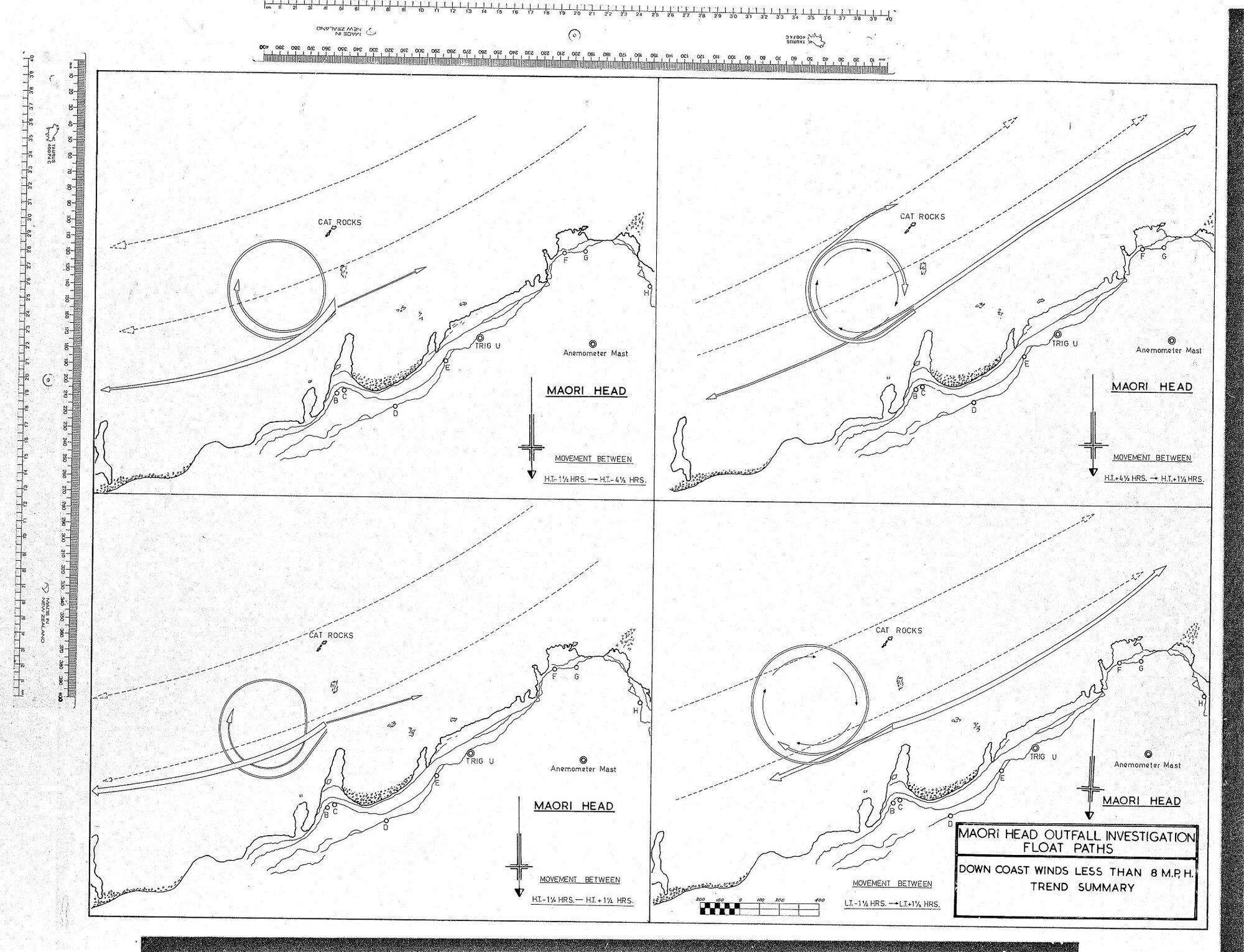 MAORI HEAD OUTFALL INVESTIGATION FLOAT PATHS
