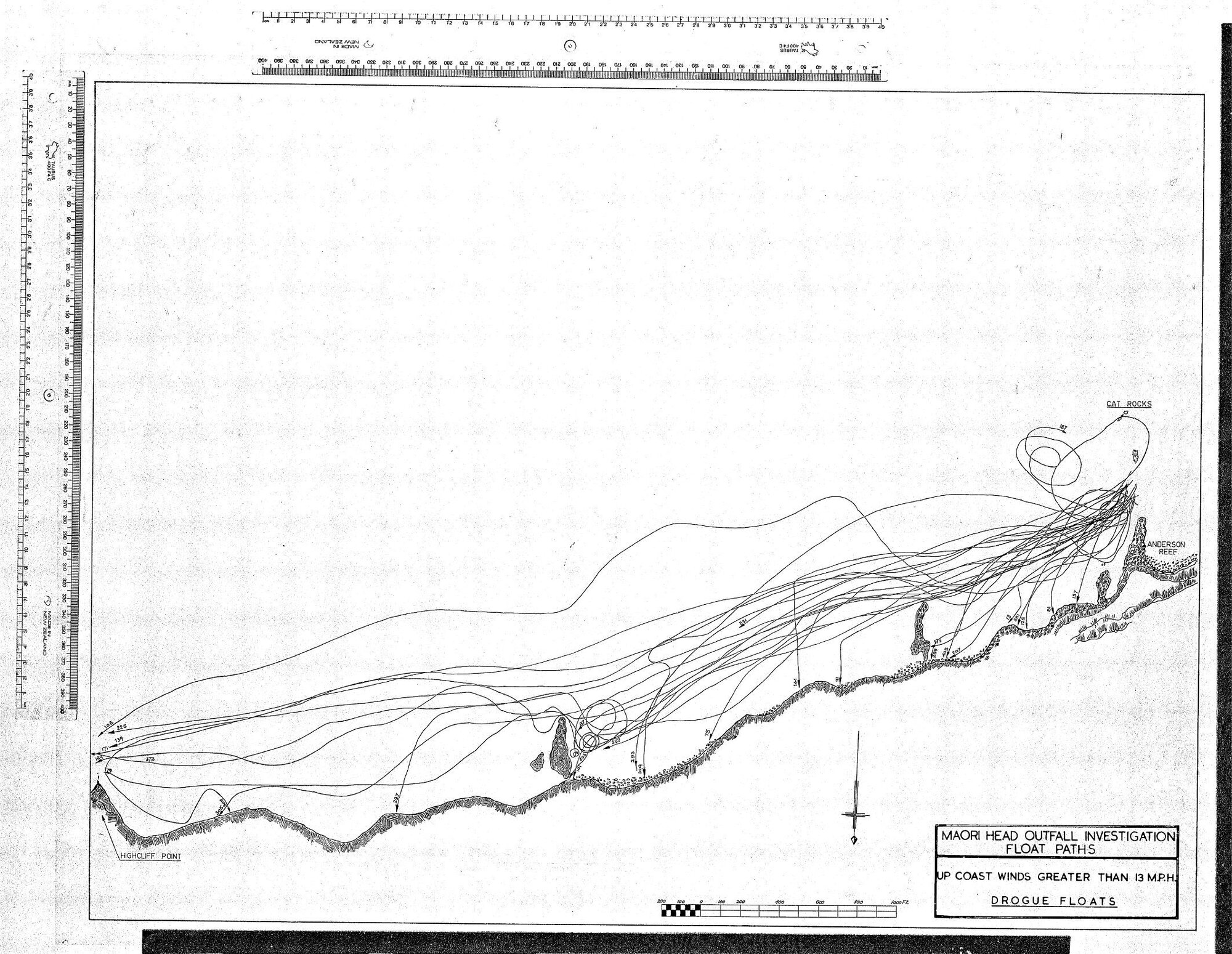MAORI HEAD OUTFALL INVESTIGATION FLOAT PATHS