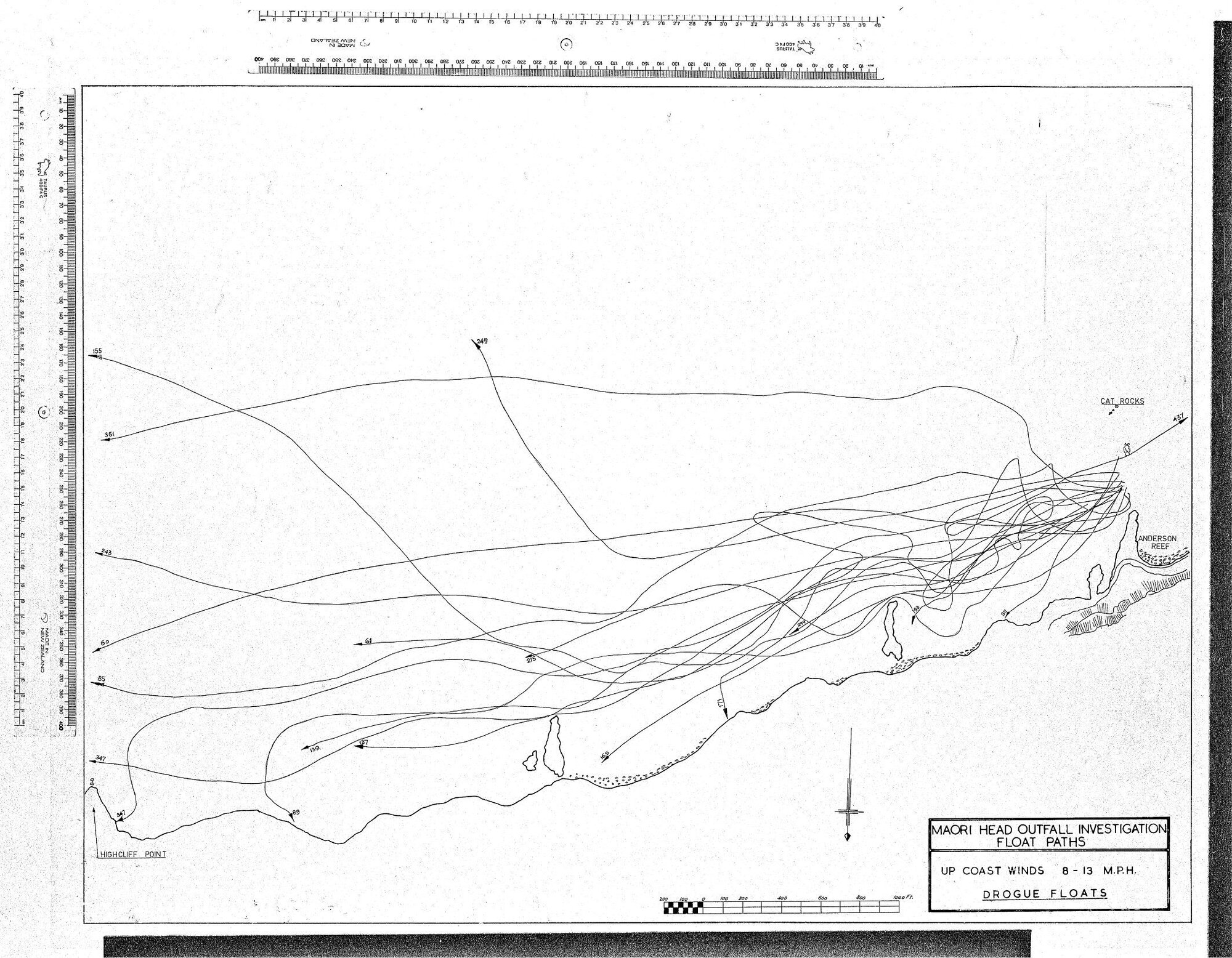 MAORI HEAD OUTFALL INVESTIGATION FLOAT PATHS