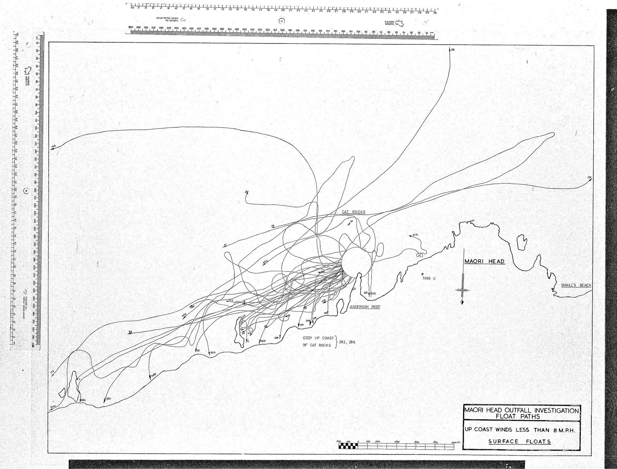 MAORI HEAD OUTFALL INVESTIGATION FLOAT PATHS