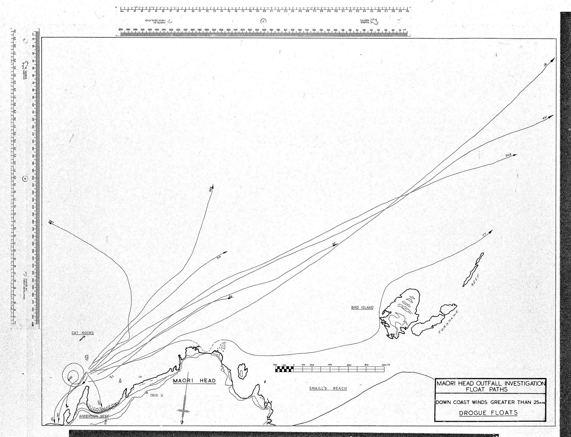 MAORI HEAD OUTFALL INVESTIGATION FLOAT PATHS