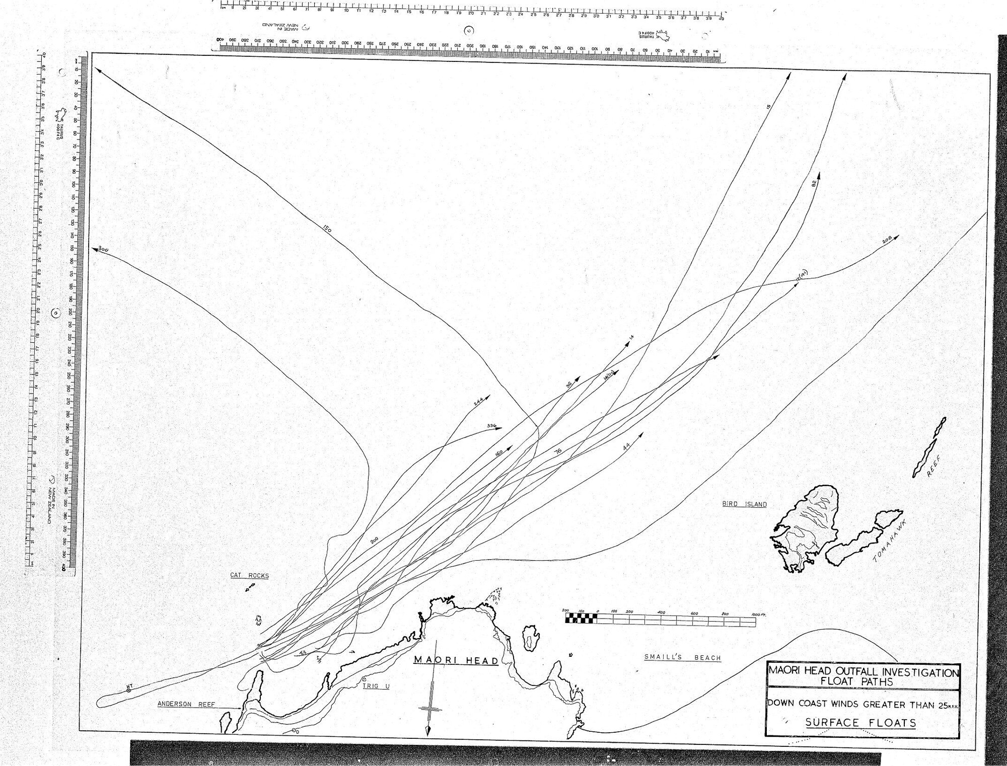 MAORI HEAD OUTFALL INVESTIGATION FLOAT PATHS