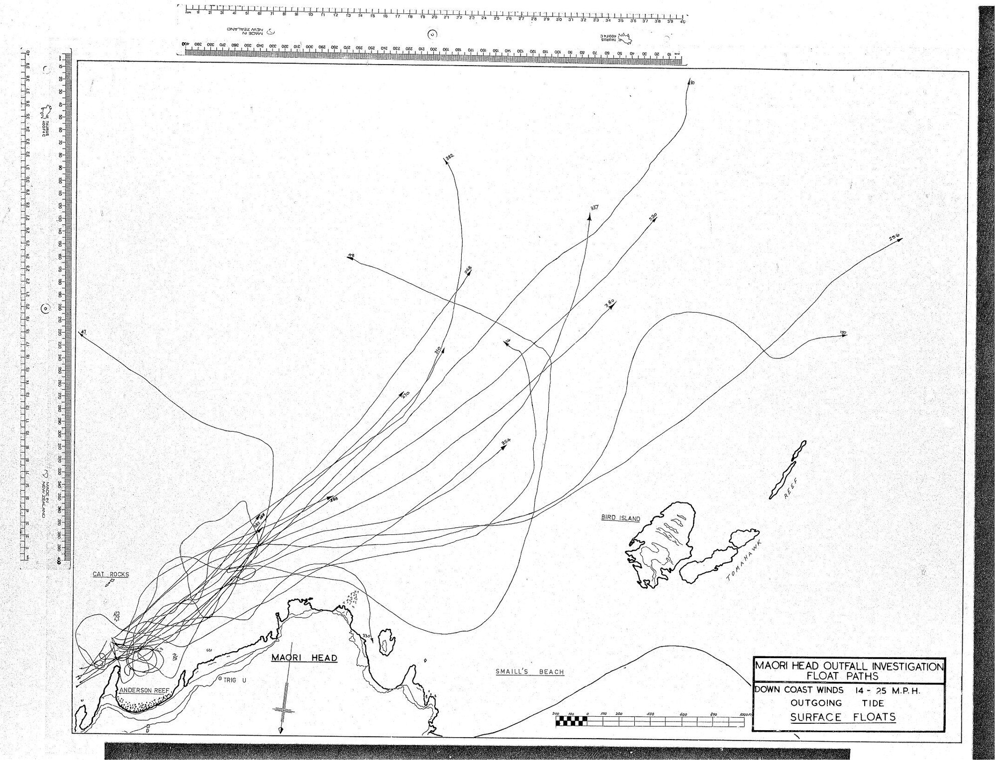 MAORI HEAD OUTFALL INVESTIGATION FLOAT PATHS