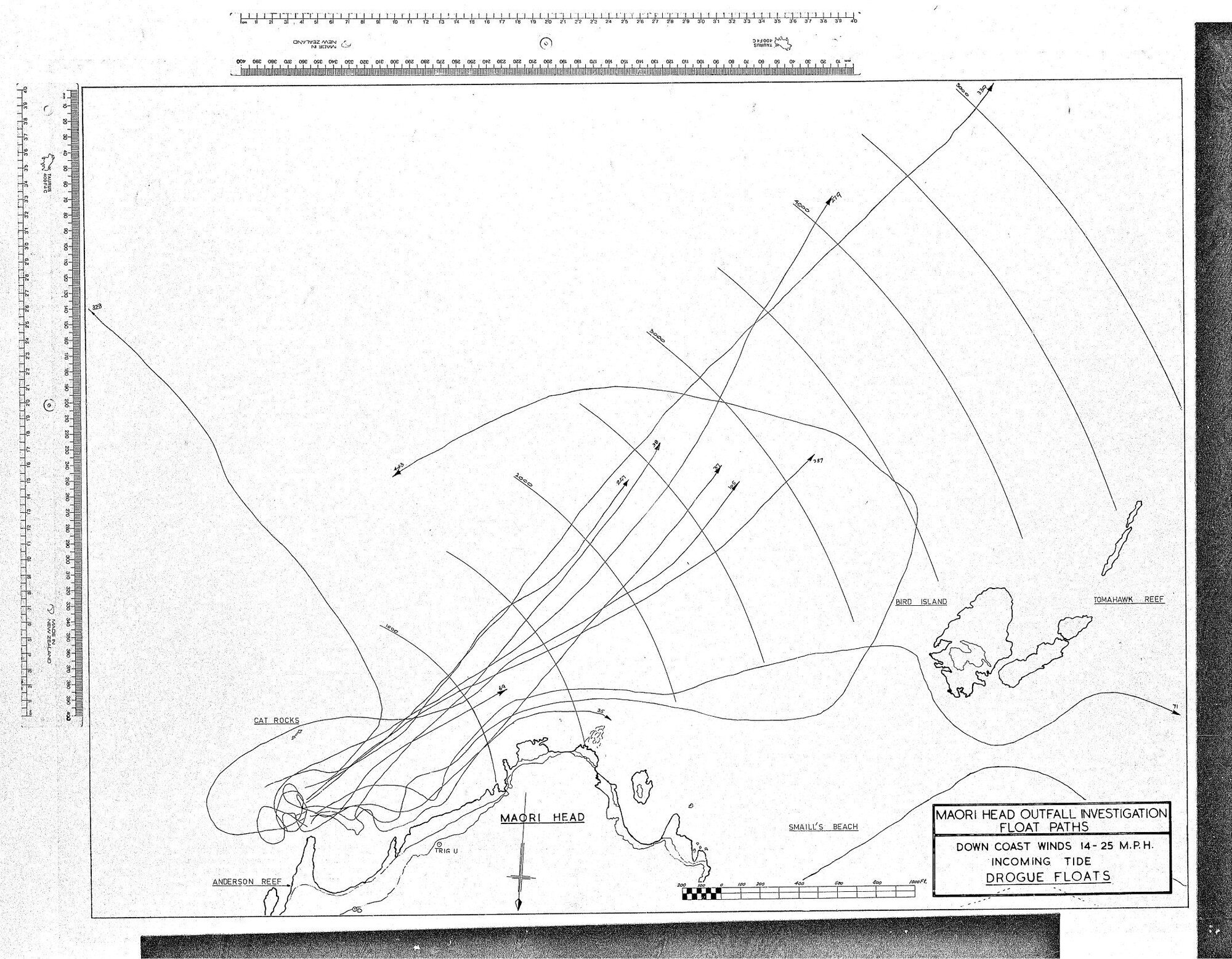 MAORI HEAD OUTFALL INVESTIGATION FLOAT PATHS