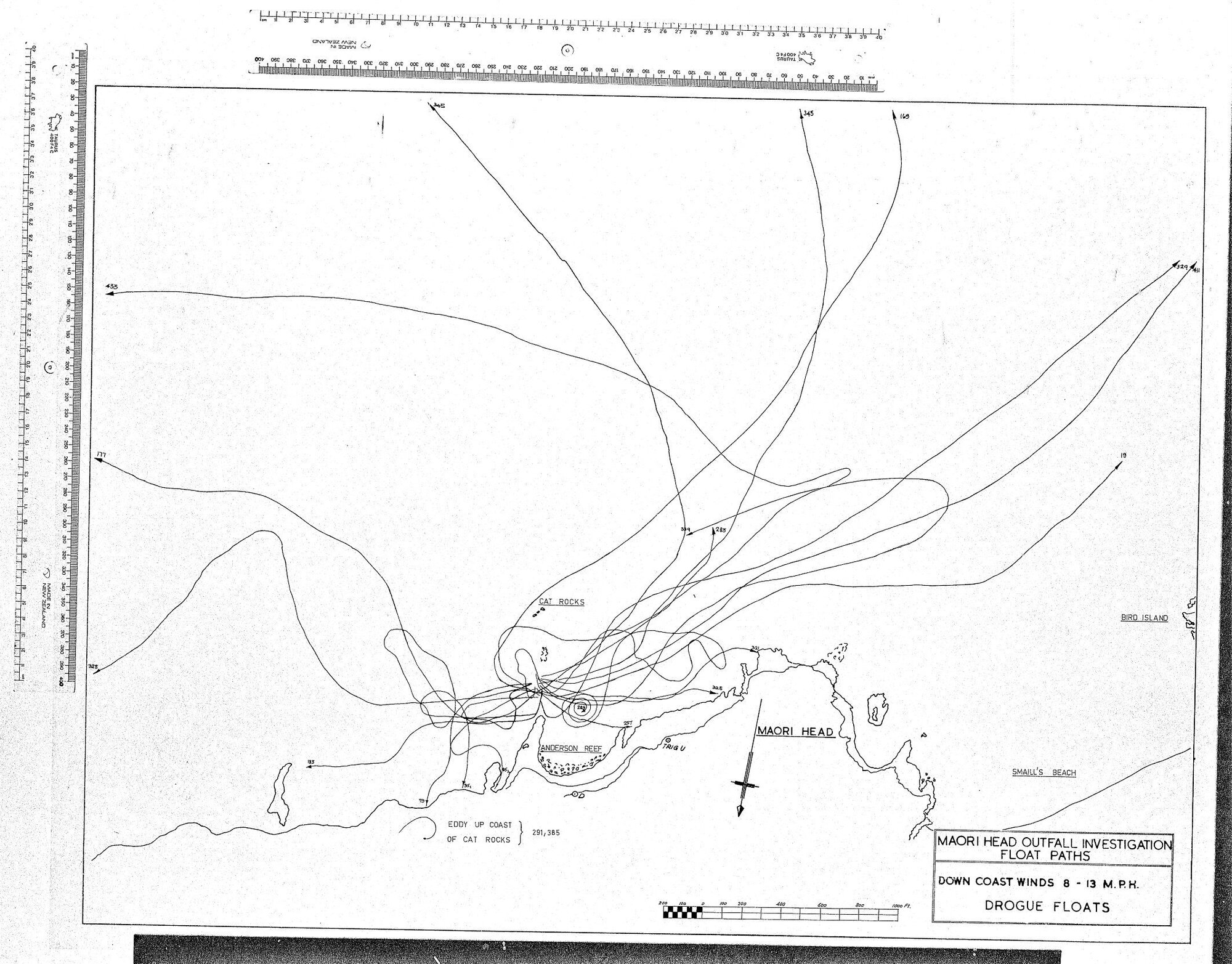 MAORI HEAD OUTFALL INVESTIGATION FLOAT PATHS