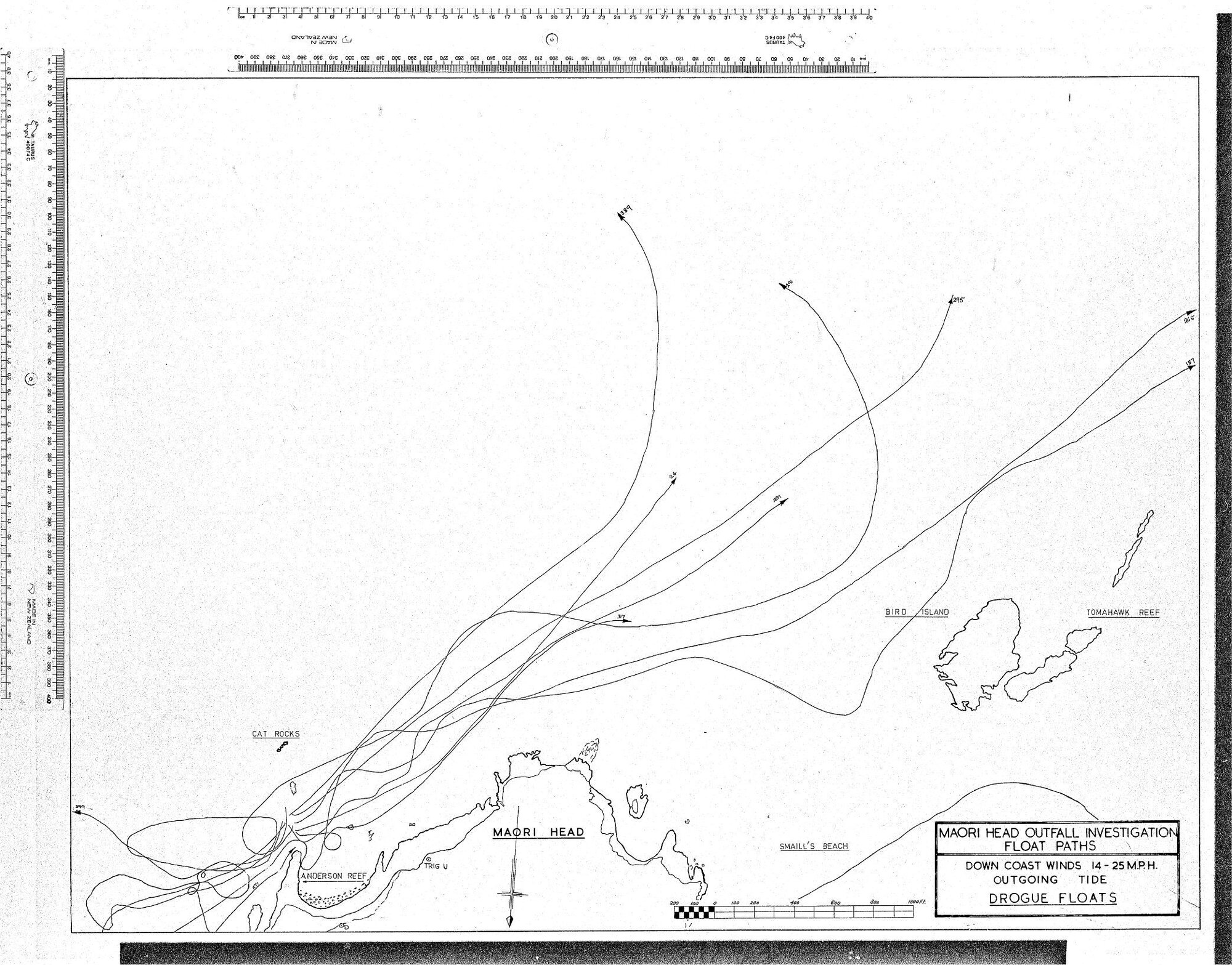 MAORI HEAD OUTFALL INVESTIGATION FLOAT PATHS