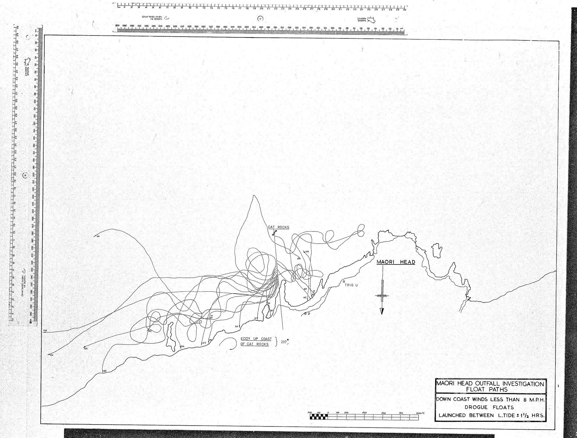 MAORI HEAD OUTFALL INVESTIGATION FLOAT PATHS